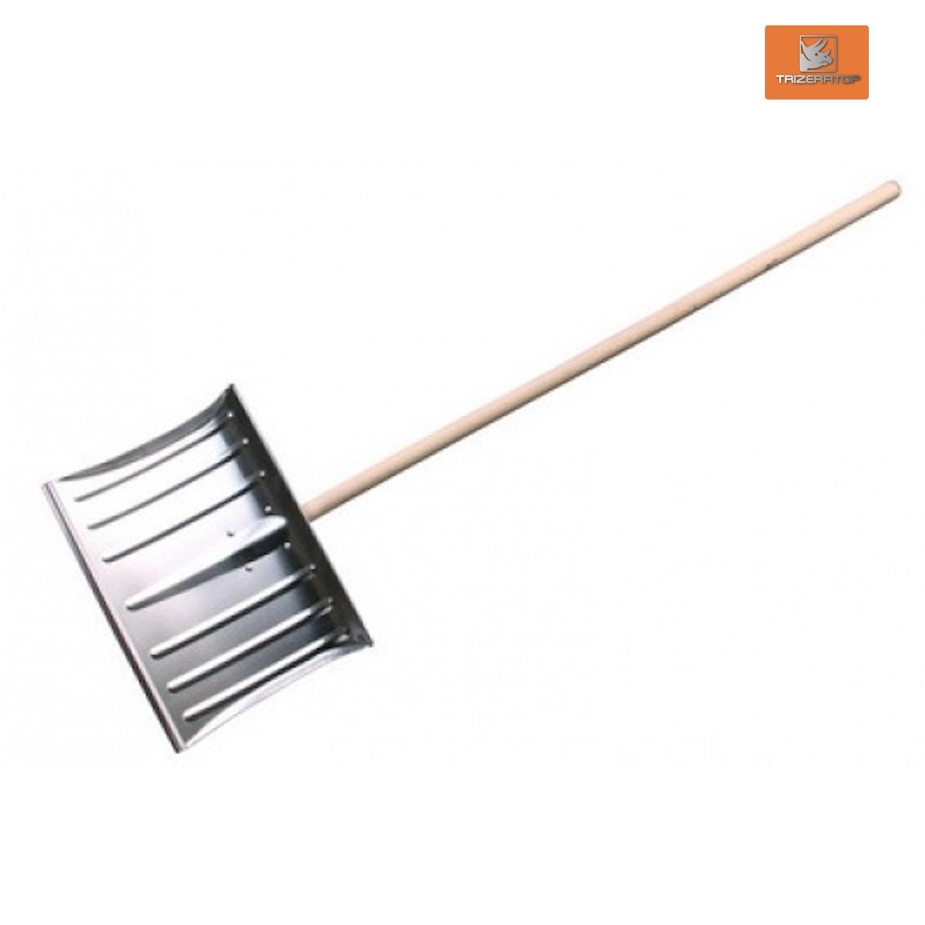 TRIZERATOP Schneeräumer Aluminium Schneeschieber, Schneeschaufel 50cm mit Holzstiel, (Aluminium Schneeschieber, Schneeschaufel 50cm, Holzstiel Schneeräumer)