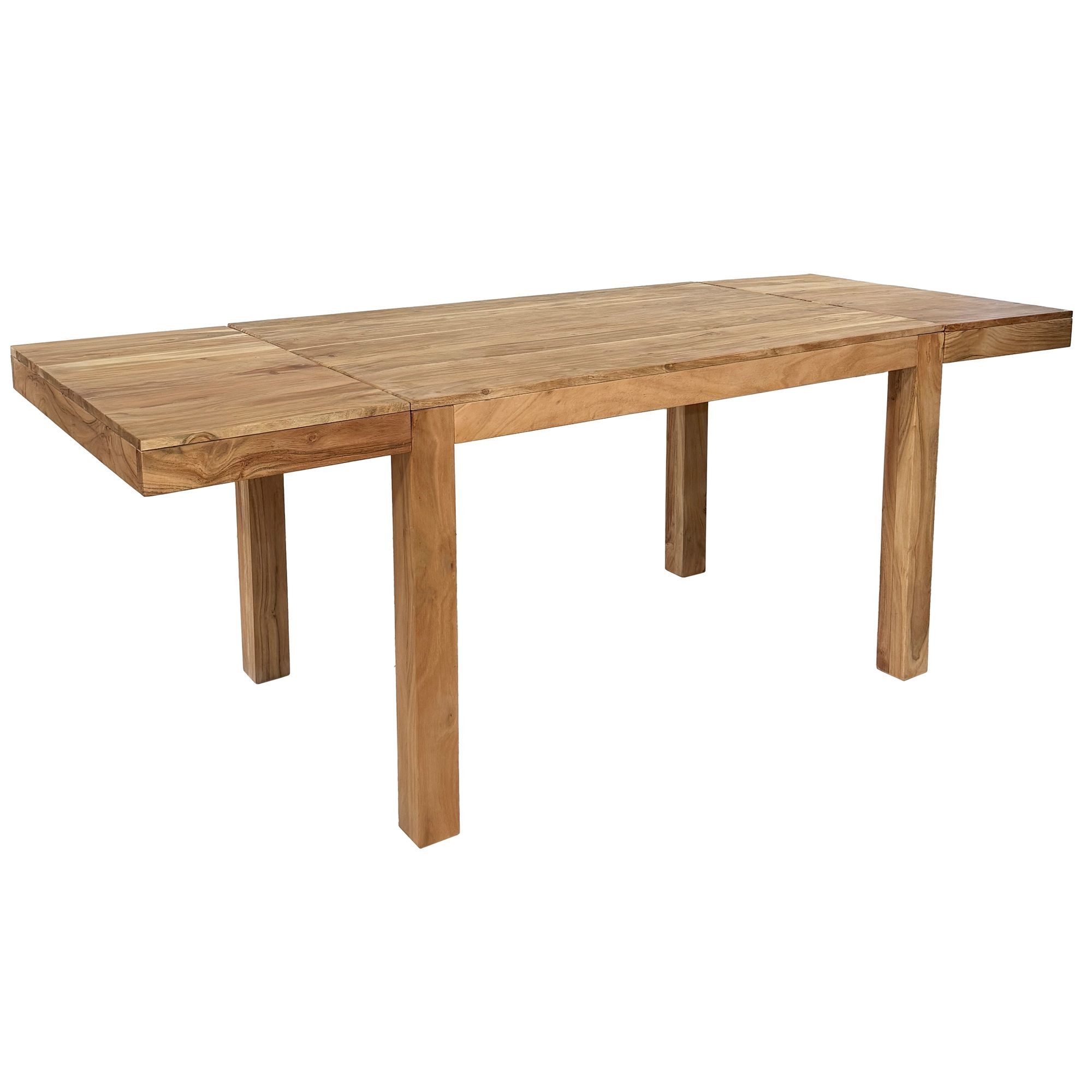 Wohnling Esstisch WL7.837 Esszimmertisch Erweiterbar 120 - 200cm Massivholz Küchentisch (120 cm Massivholz Rechteckig Erweiterbar), Esszimmertisch Groß, Küchentisch Esszimmer Modern