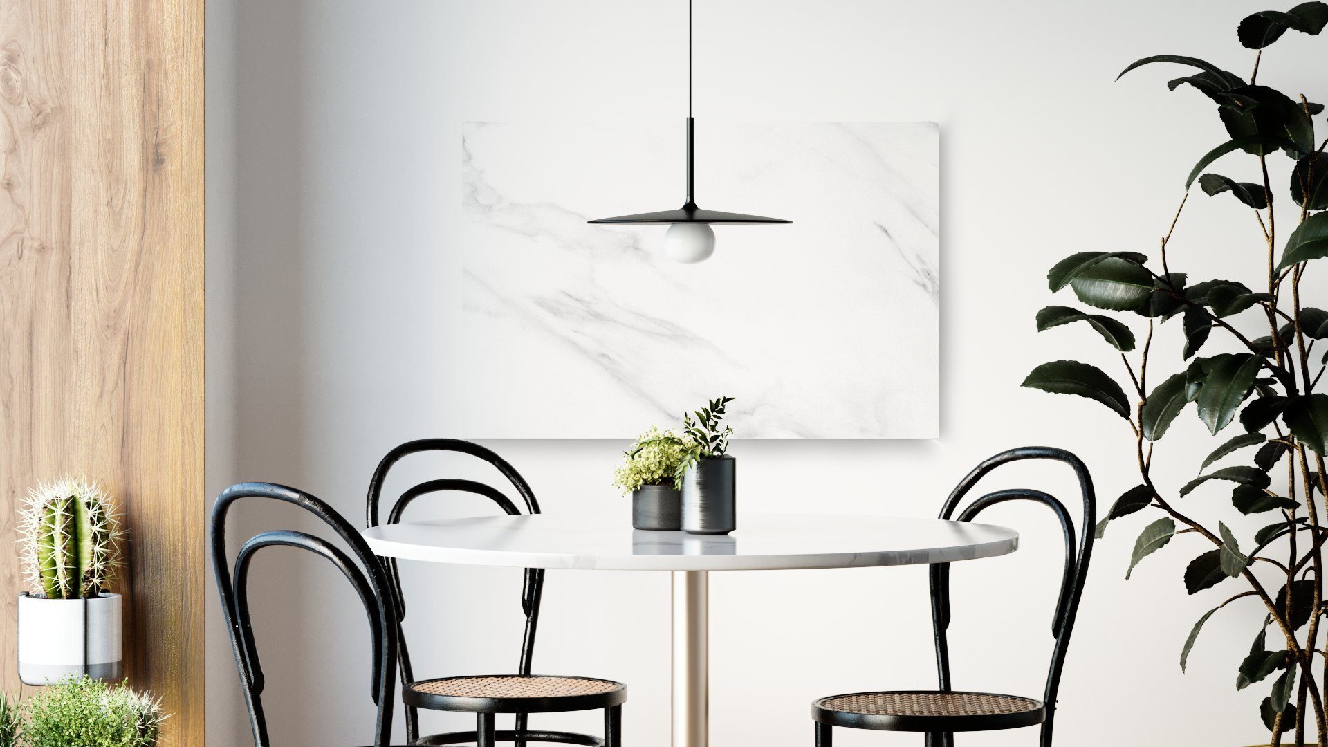 ALLboards Magnettafel Metallische Magnettafel WEISSER MARMOR MetalBoards Memoboard