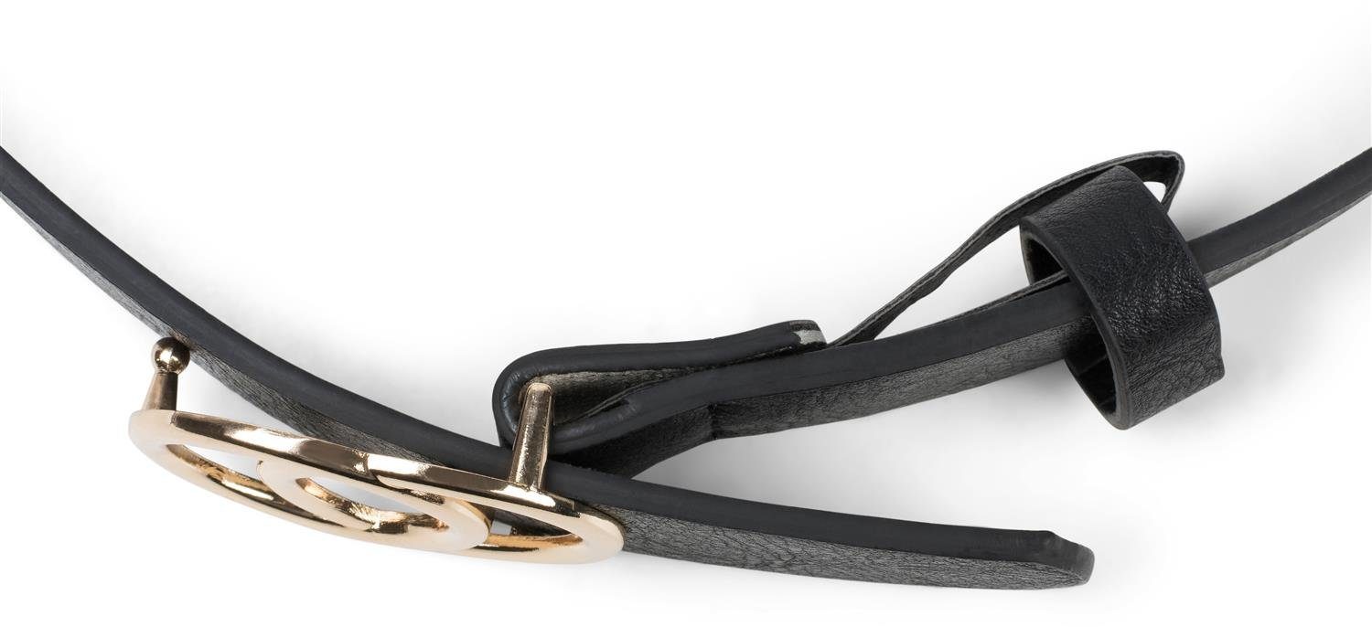 styleBREAKER Synthetikgürtel Gürtel mit Schlangen Muster und Ringschnalle (1-St)