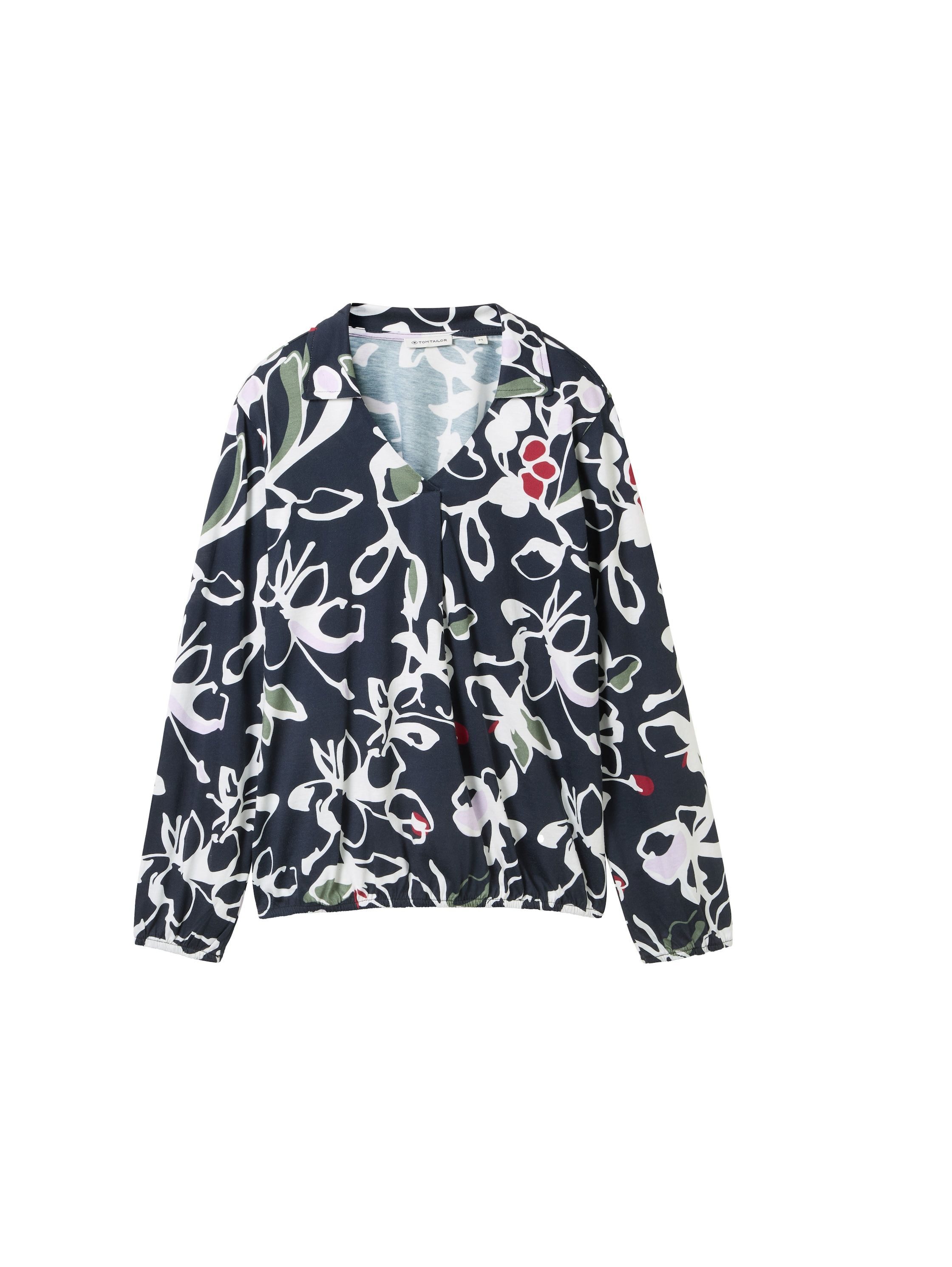 TOM TAILOR Langarmshirt Bluse mit TENCEL™ günstig online kaufen