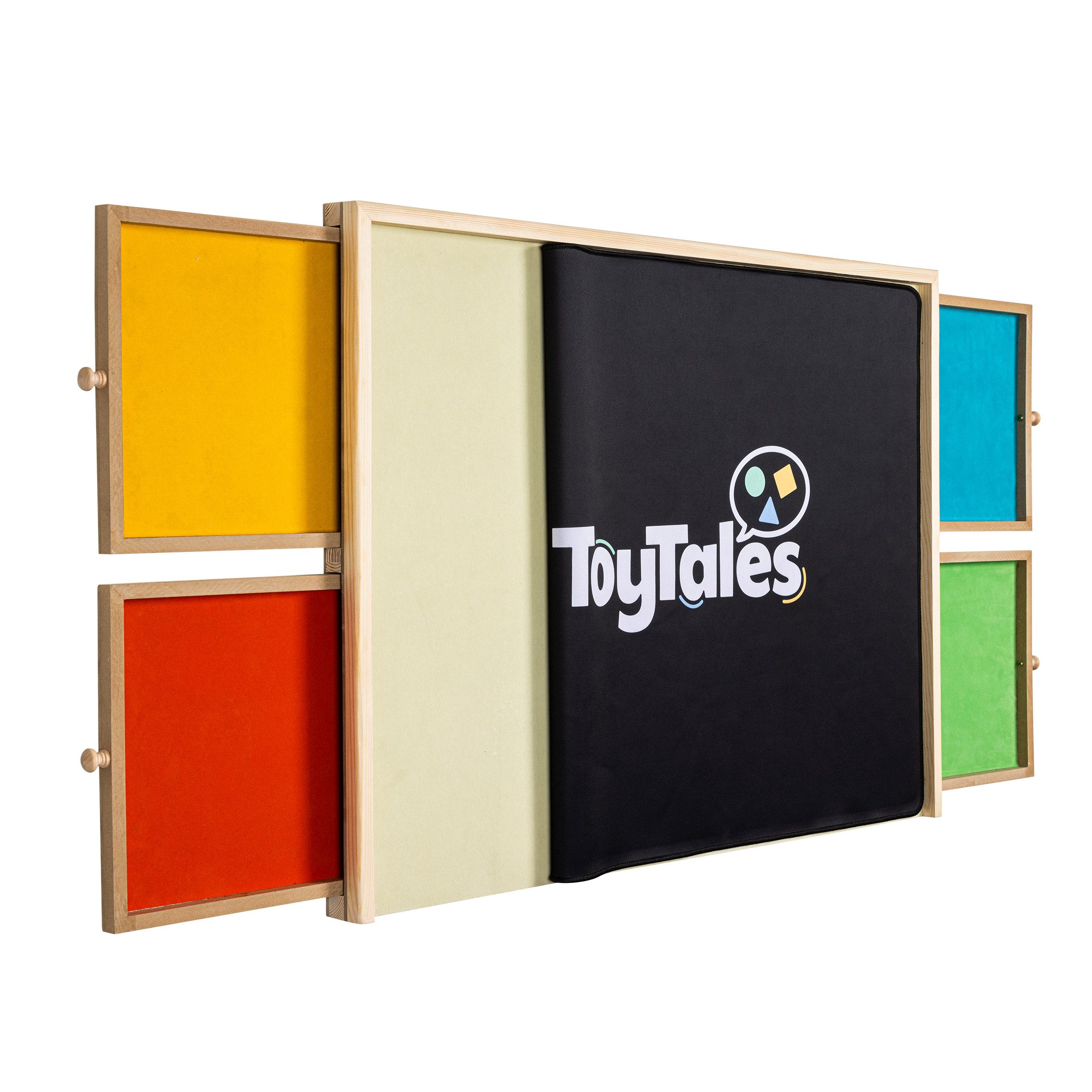 Haushalt International Puzzleunterlage Puzzlebrett Puzzlehilfe mit 4 Auszügen und Abdeckung aus Neopren, (ToyTales Puzzle-Brett, Puzzle-Platte für bis zu 1000 Teile), mit Neopren-Abdeckung und Flanellbeschichtung