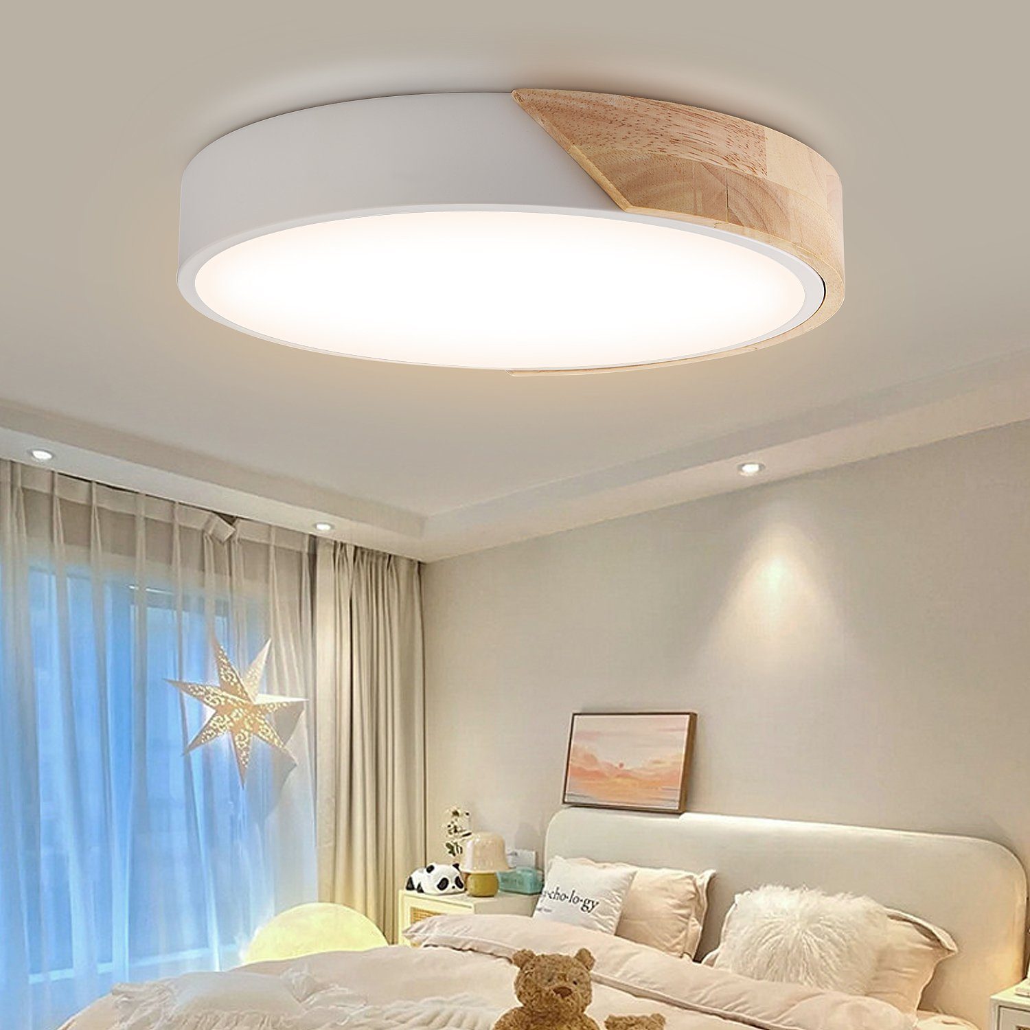 LETGOSPT Deckenleuchte Modern 24W LED Deckenleuchte, günstig online kaufen