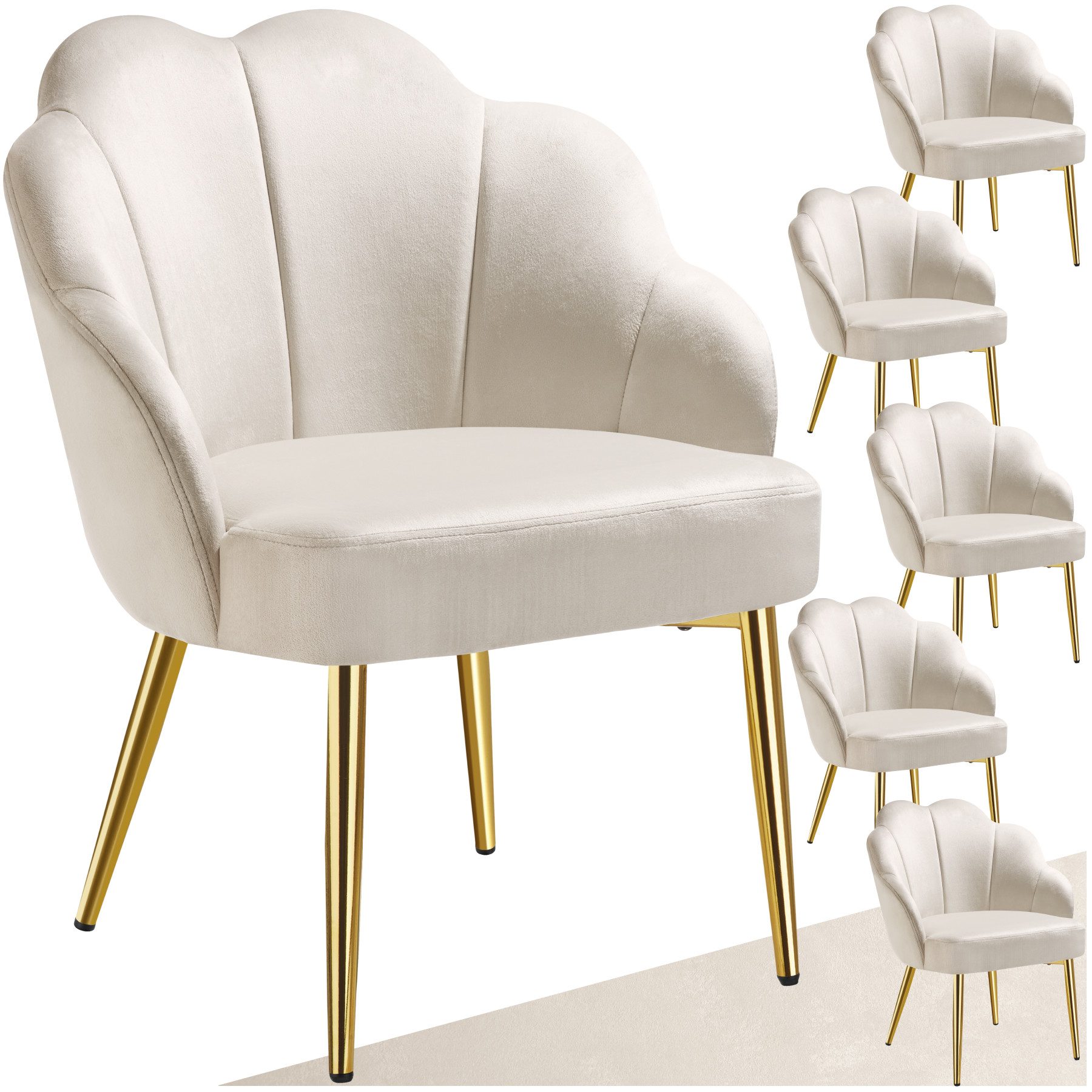 tectake Esszimmerstuhl Cocktailsessel (Set, 6 St), günstig online kaufen