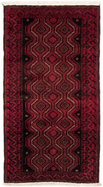 Hochflor-Läufer Belutsch Durchgemustert Rosso 180 x 96 cm, morgenland, rechteckig, Höhe: 8 mm, Handgeknüpft