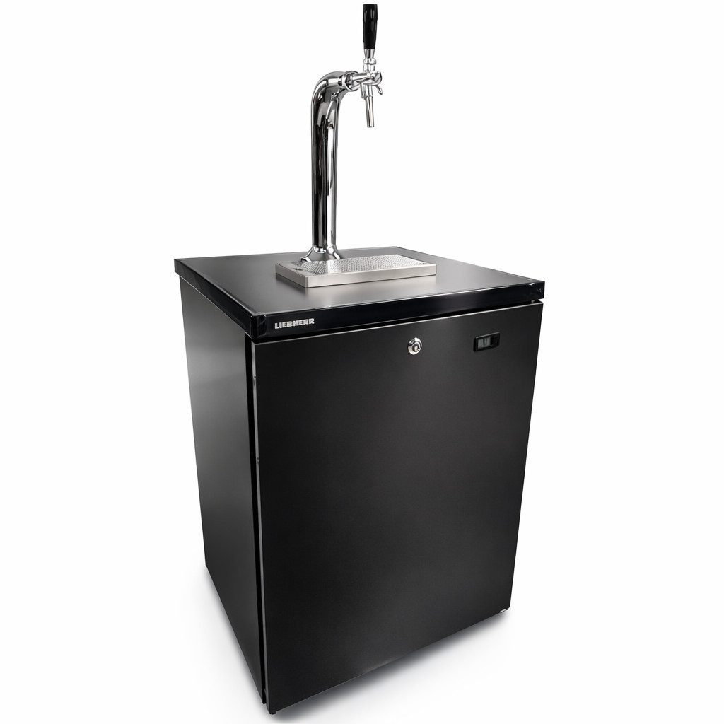 GASTROBEDARF WESTERBARKEY Bierzapfanlage Bierbar Premium kompl. für max 50 Liter Fass mit Liebherr Kühlschrank