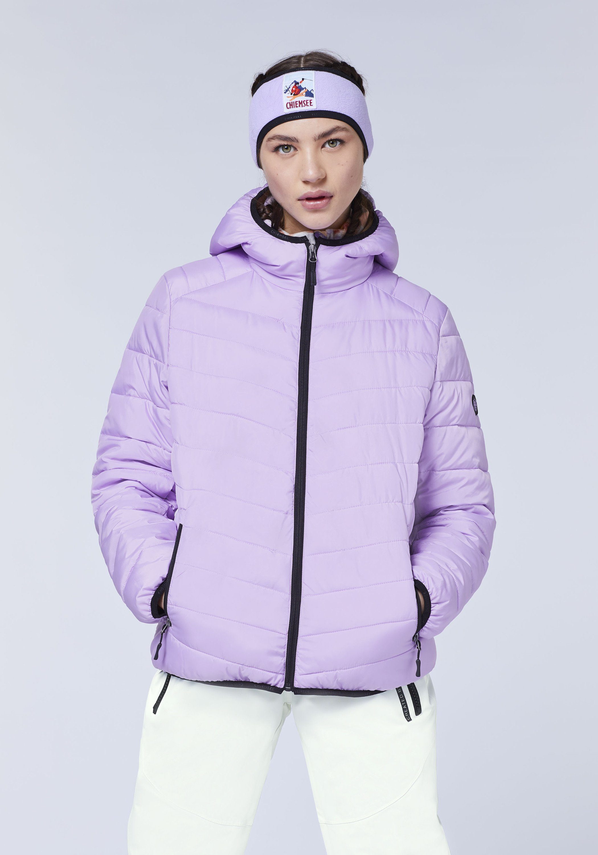 Stepp-Optik in 1 Purple Outdoorjacke Chiemsee Rose 15-3716 Jacke moderner Wattierte