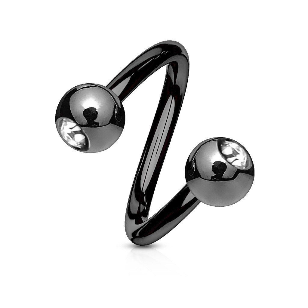 viva-adorno Piercing-Set Lippenpiercing Spirale Twist Labret Zirkonia Ohrpi günstig online kaufen