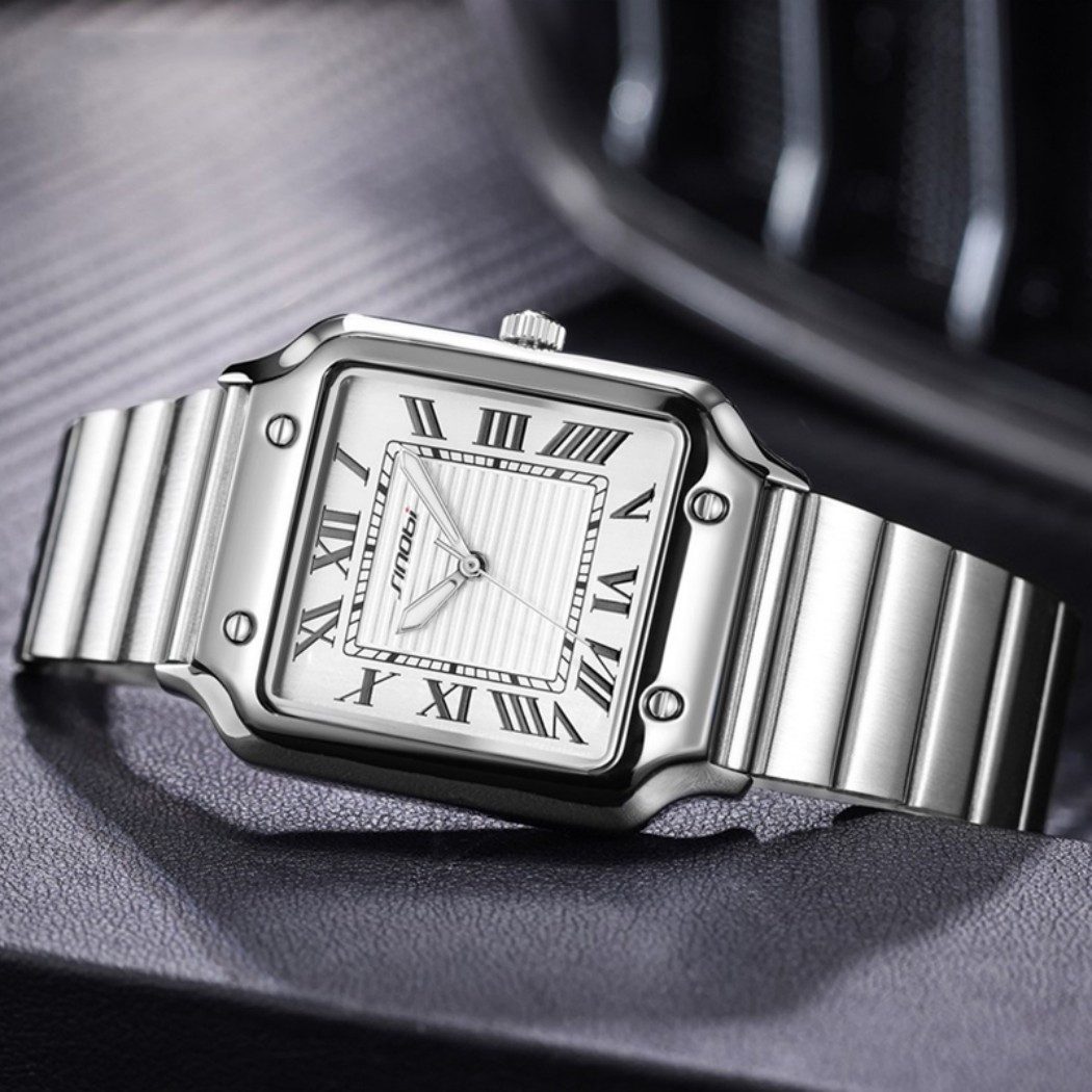 Toomoke Quarzuhr Quarzuhr Herren – Edelstahl Armbanduhr mit Chronograf-Funktion, (römischen Ziffern & Geschenkbox – inkl., Armbandkürzer und Etui)