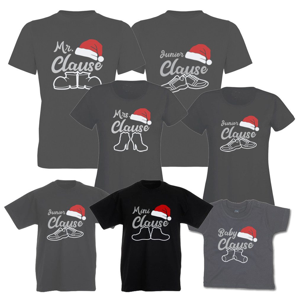 G-graphics T-Shirt Familie Clause - Mr., Mrs., Junior, Mini & Baby (Partner- & Familienset, Einzelteile zum selbst zusammenstellen) Kinder- & Erwachsenen-T-Shirt-Set mit Frontprint