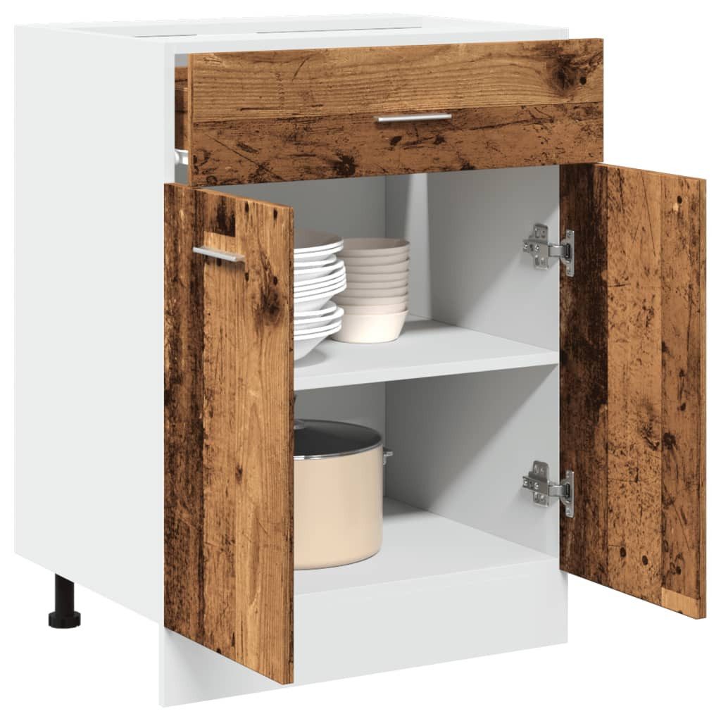 vidaXL Unterschrank NA Unterschrank Küchenschrank Altholz-Optik 60x46x81,5 cm Spanplatte