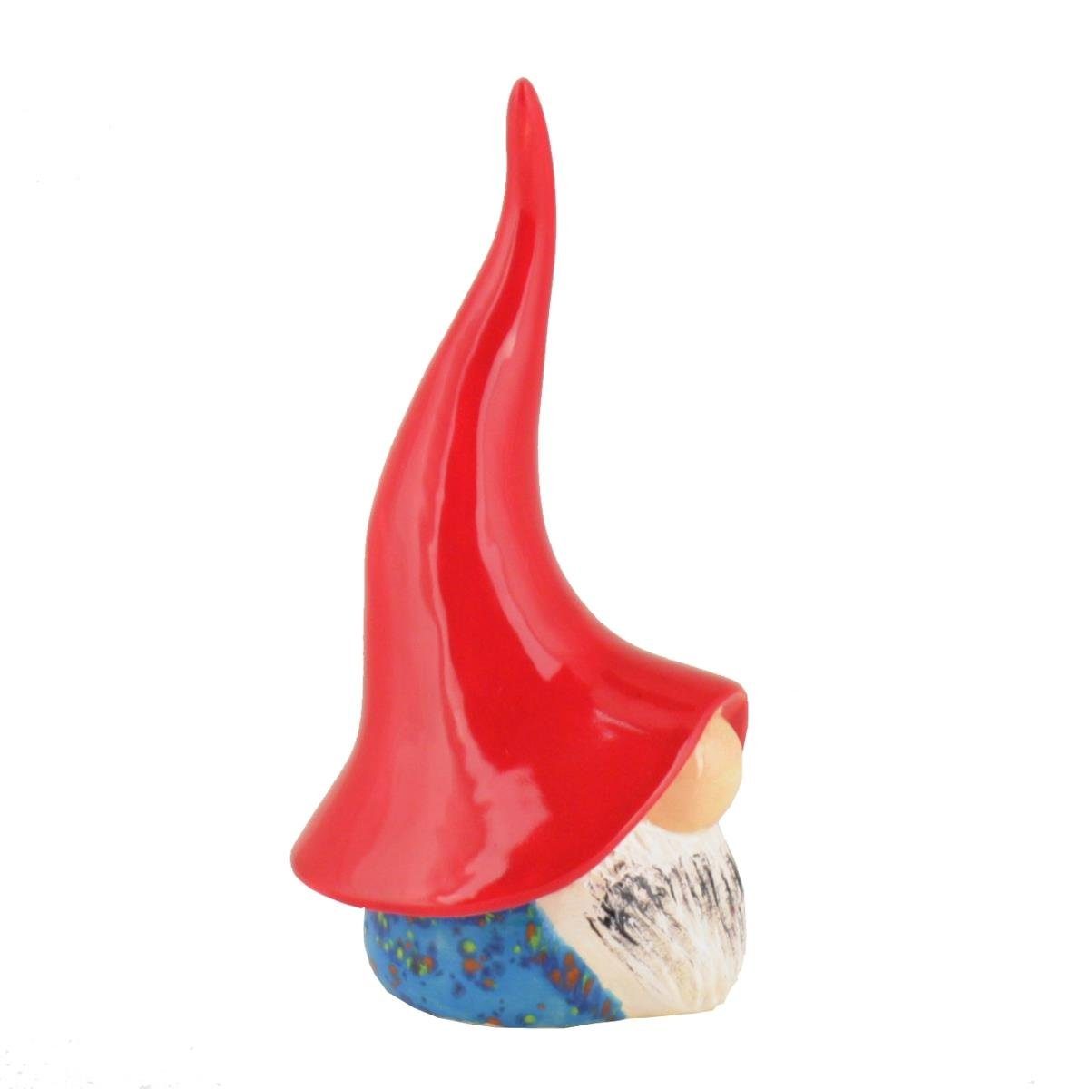 Tangoo Gartenfigur Tangoo Keramik-Wichtel mittelblau gesprenkelt, (Stück)