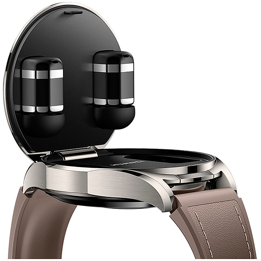 Huawei WATCH Buds 2 Smartwatch (3,8 cm/1,5 Zoll, Harmony OS), Smartwatch mit integrierten kabellosen In‑Ear‑Kopfhörern silberfarben
