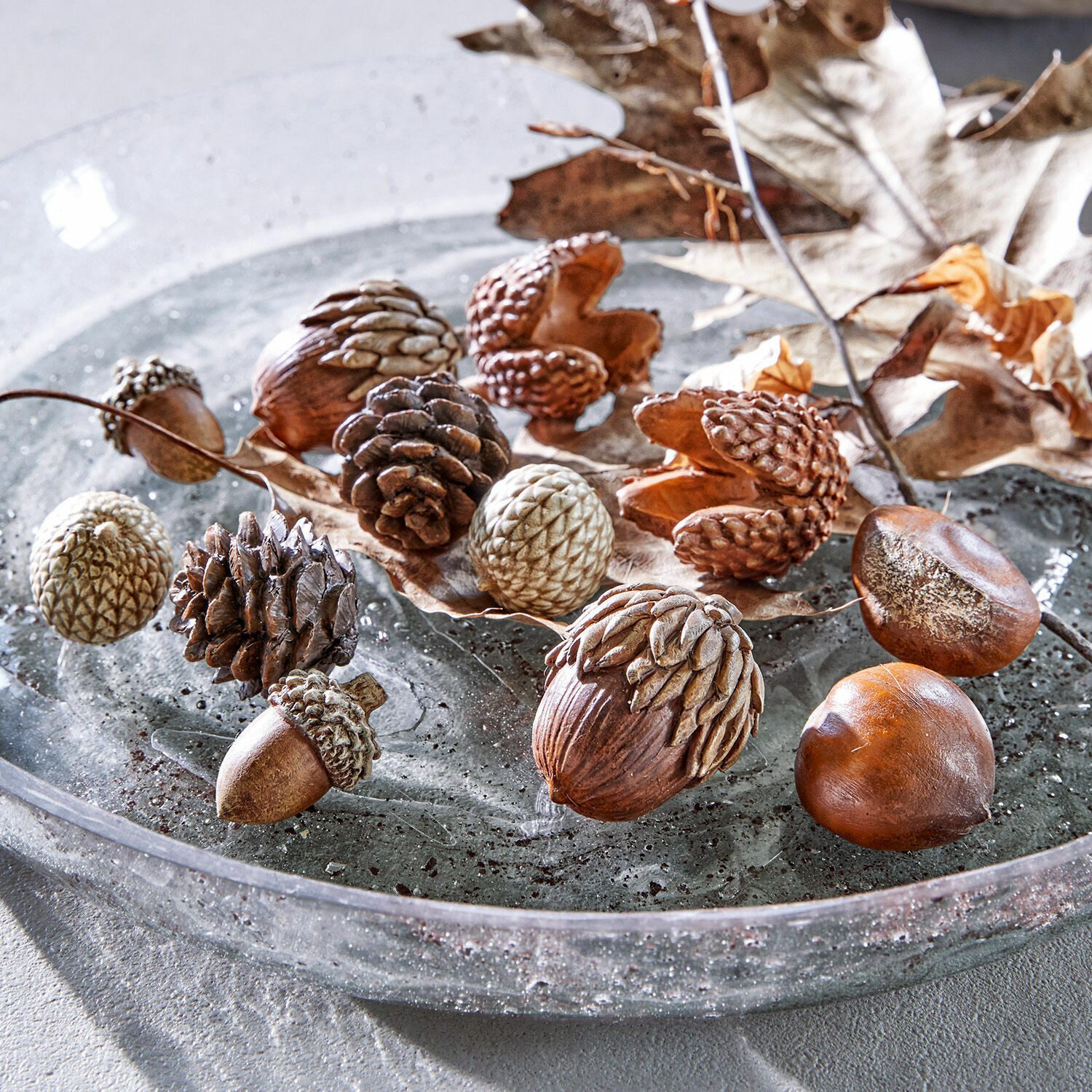 Mirabeau Dekoobjekt Herbstdeko 12er Set Vibius braun