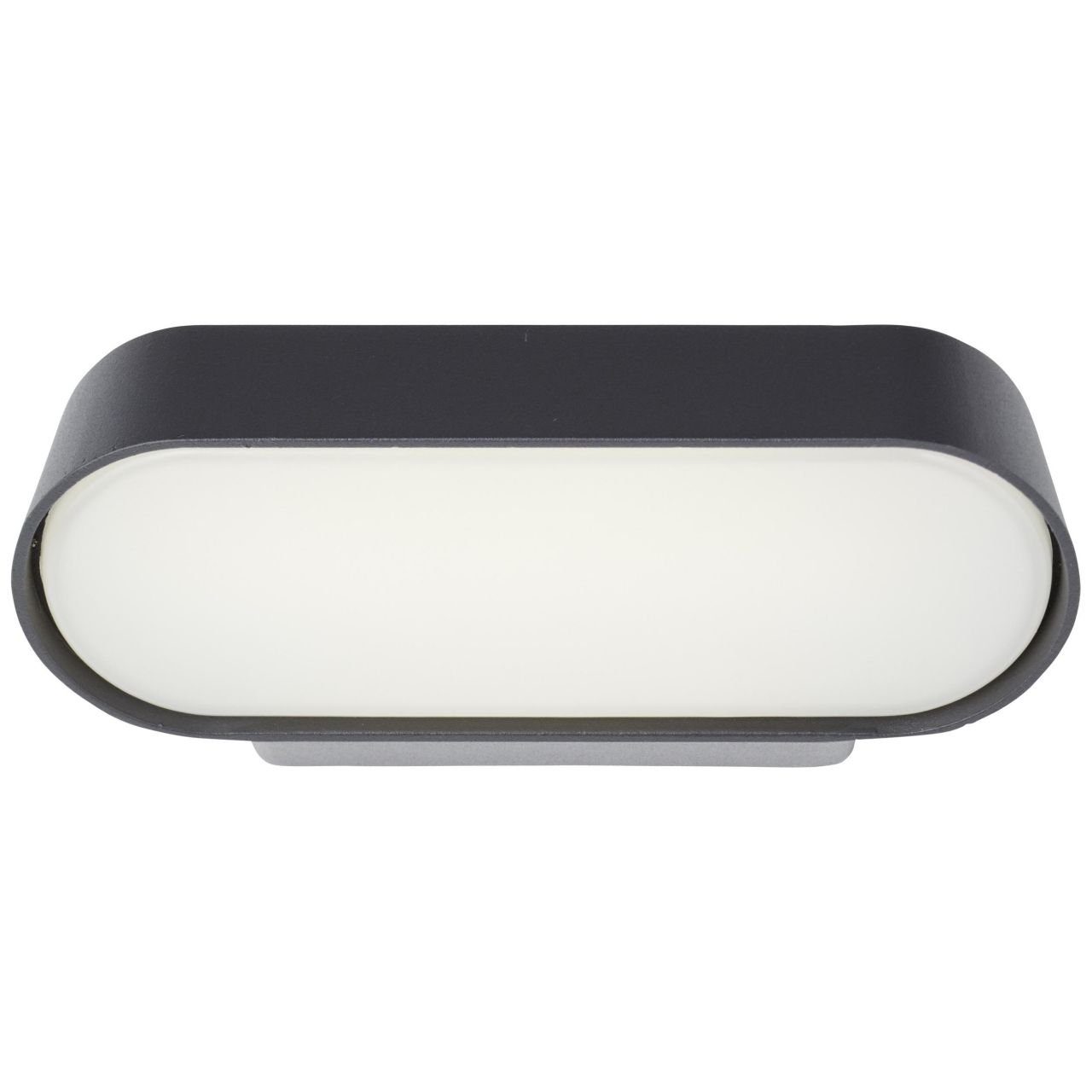 Lampe, schwarz Außenwandleuchte 3900K, matt, LED schräg Samira LED Samira, Brilliant Metall/Kunstst Außen-Wandleuchte