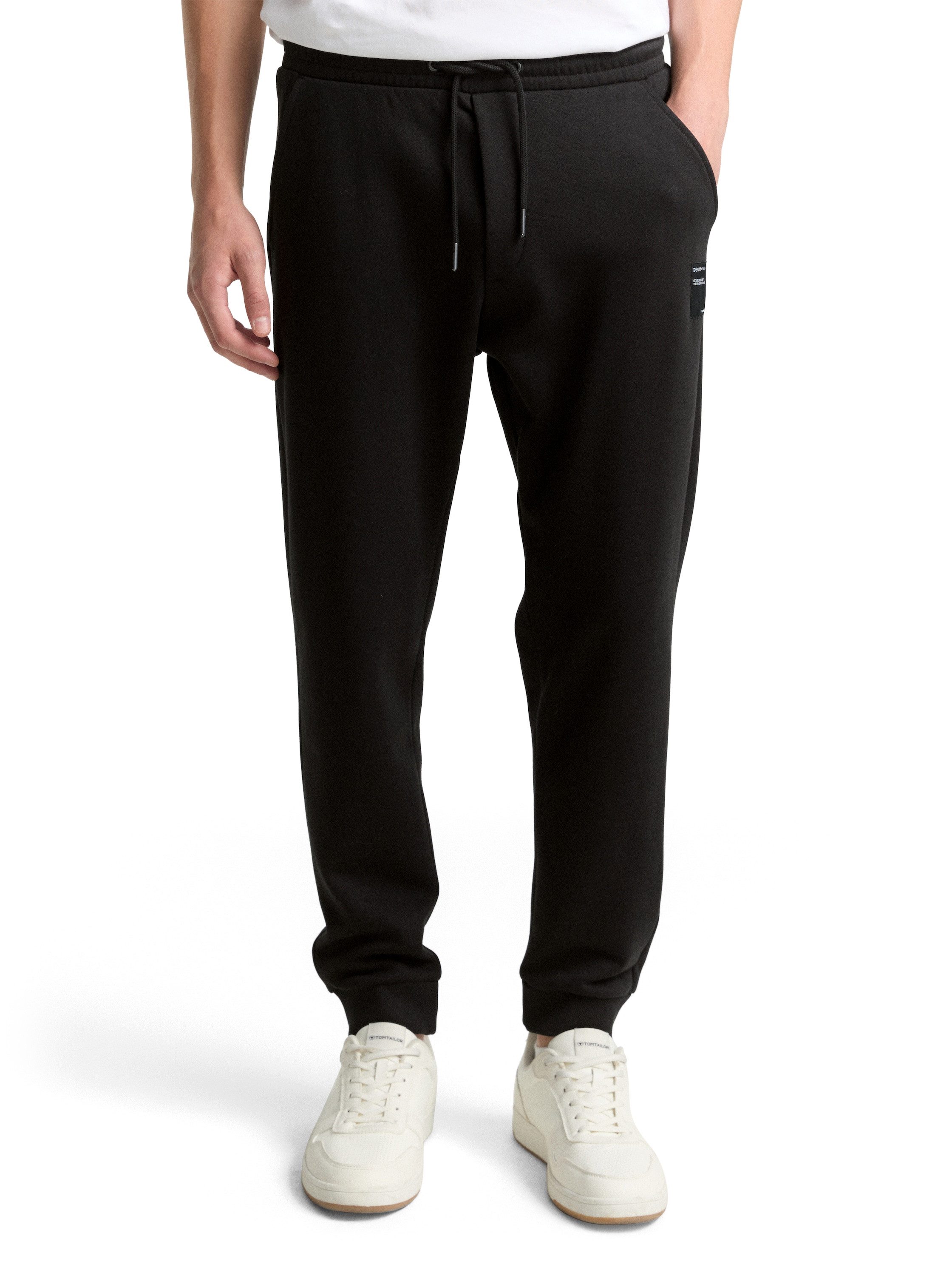 TOM TAILOR Denim Jogginghose mit Logo Stickerei