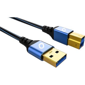 Oehlbach USB Plus B3 USB 3.2 Gen 2 Kabel Typ A auf Typ B USB-Kabel, USB 3.2 Gen 1 Typ-A, USB 3.2 Gen 1 Typ-B (50 cm)