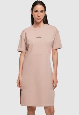 Merchcode Shirtkleid Merchcode Damen Ladies Inspire Oversized Slit Tee Dress (1-tlg)