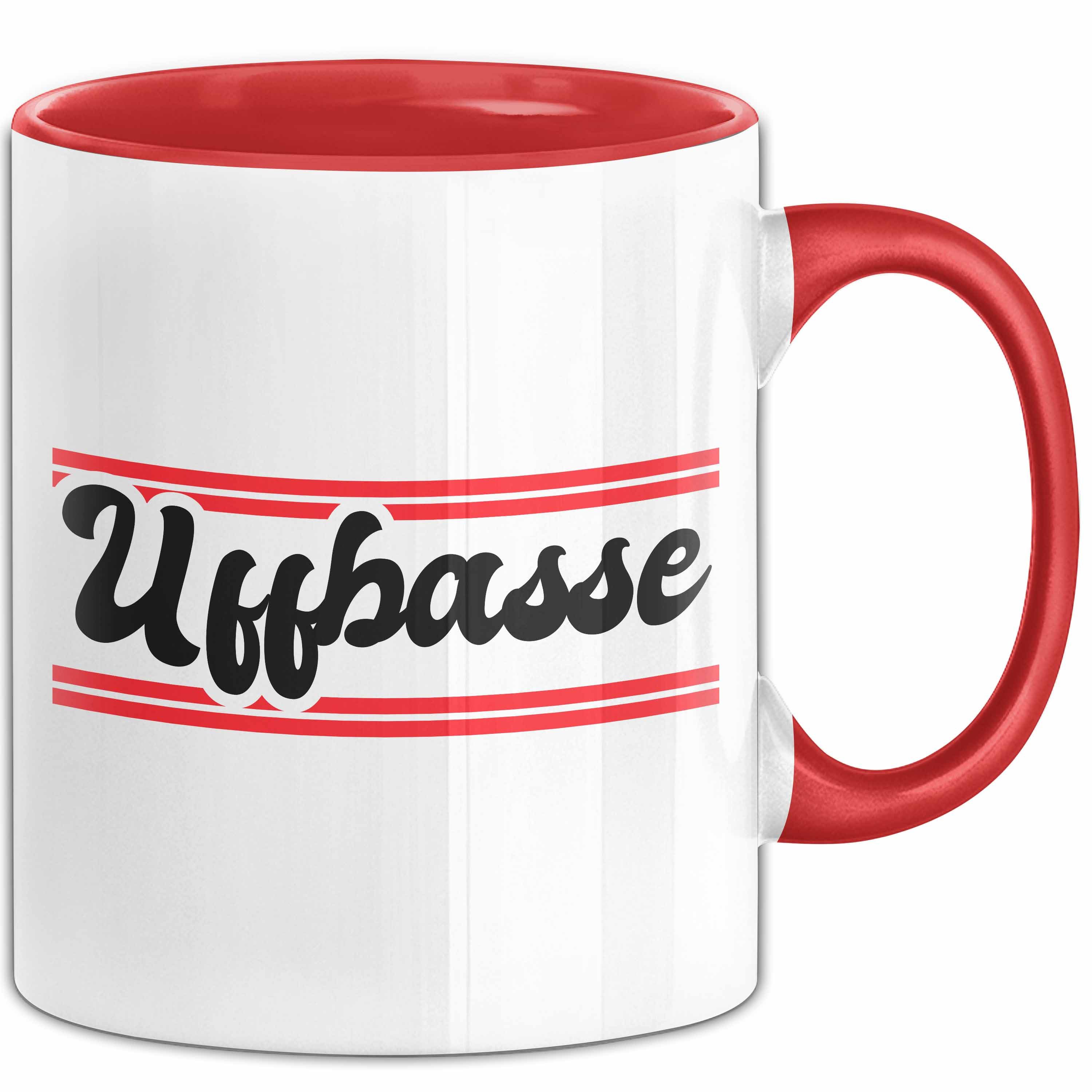 Trendation Tasse Uffbasse Tasse Geschenk Hessisch Dialekt Hessen Kaffee-Becher