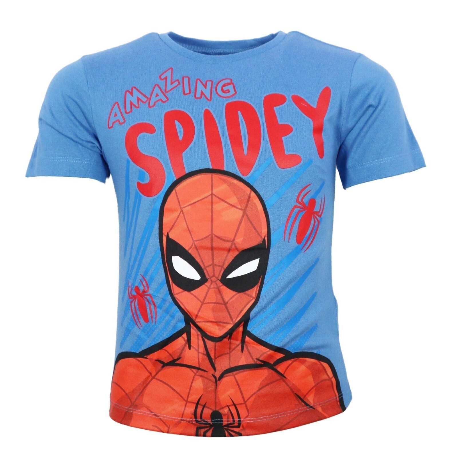 MARVEL Print-Shirt Marvel Spider-Man Jungen T-Shirt Gr. 98 Blau oder Weiß Baumwolle