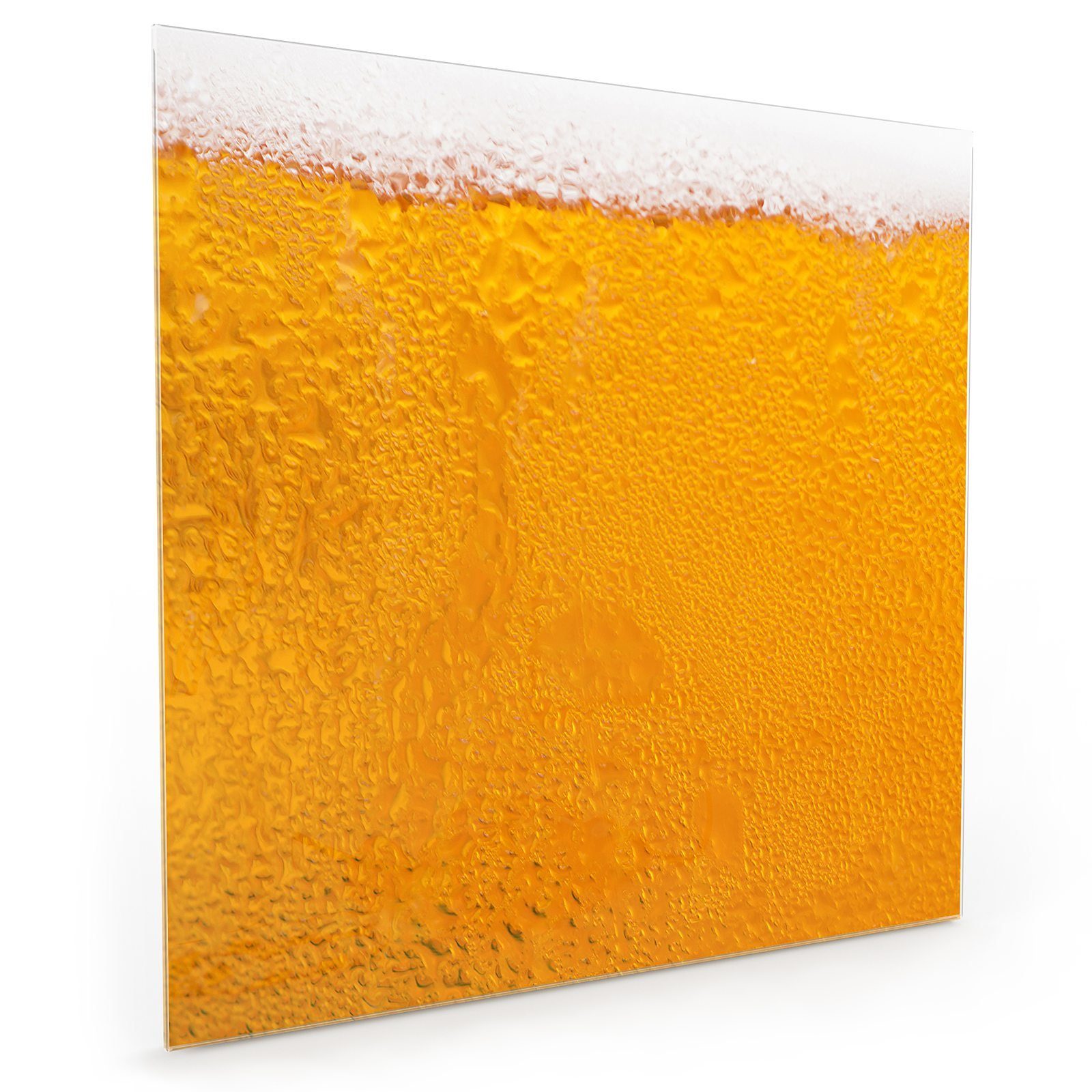 Textur Bier Glas Küchenrückwand Primedeco Spritzschutz