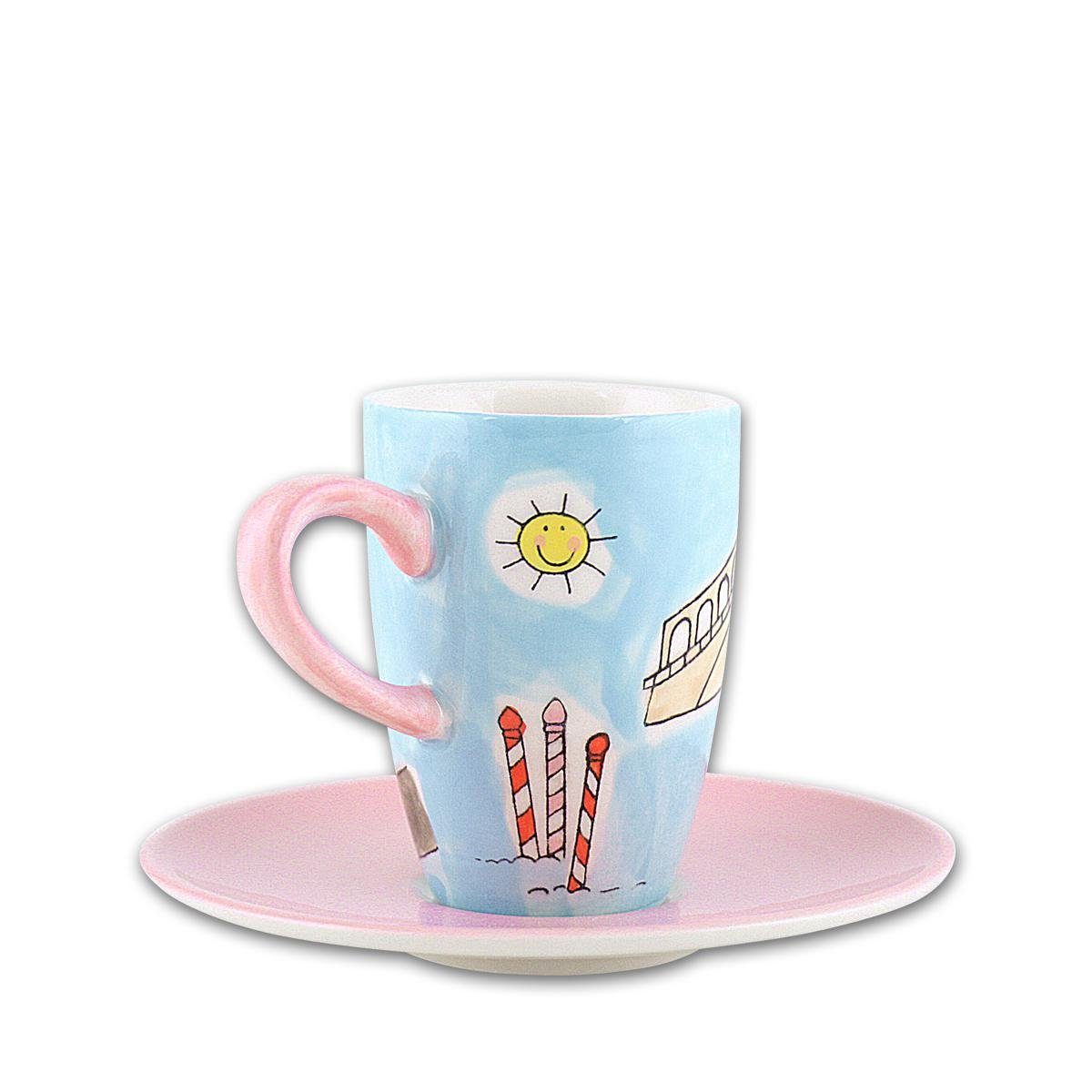 Mila Espressotasse Mila Keramik Espresso-Tasse mit Untere Venedig, Keramik