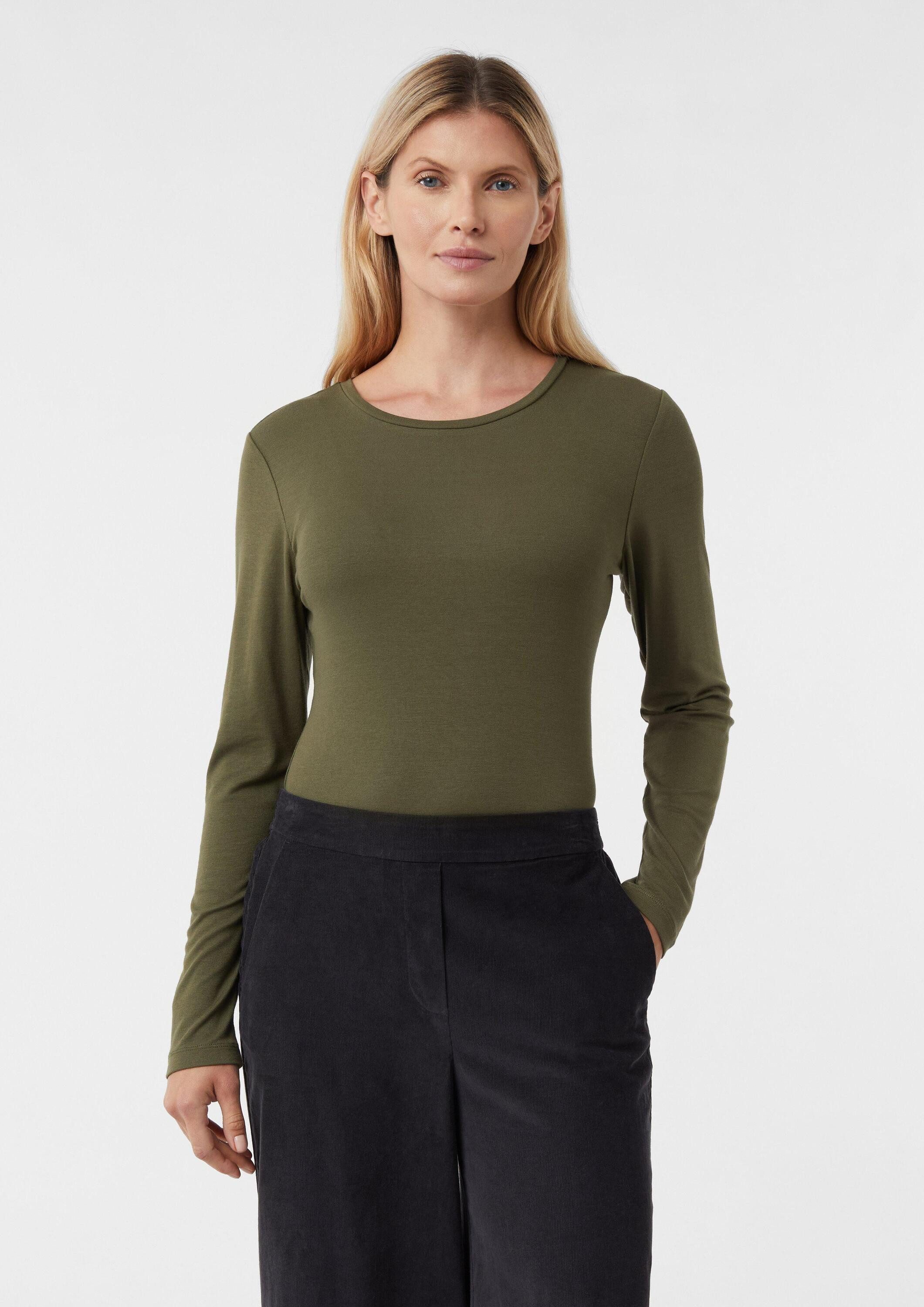 comma Langarmshirt T-Shirt Schmales Longsleeve