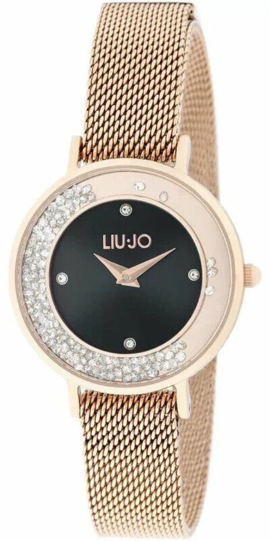 Herrenuhr LIU JO LUXURY NIGHT TLJ1879 Silikon Schwarz Gold Rose