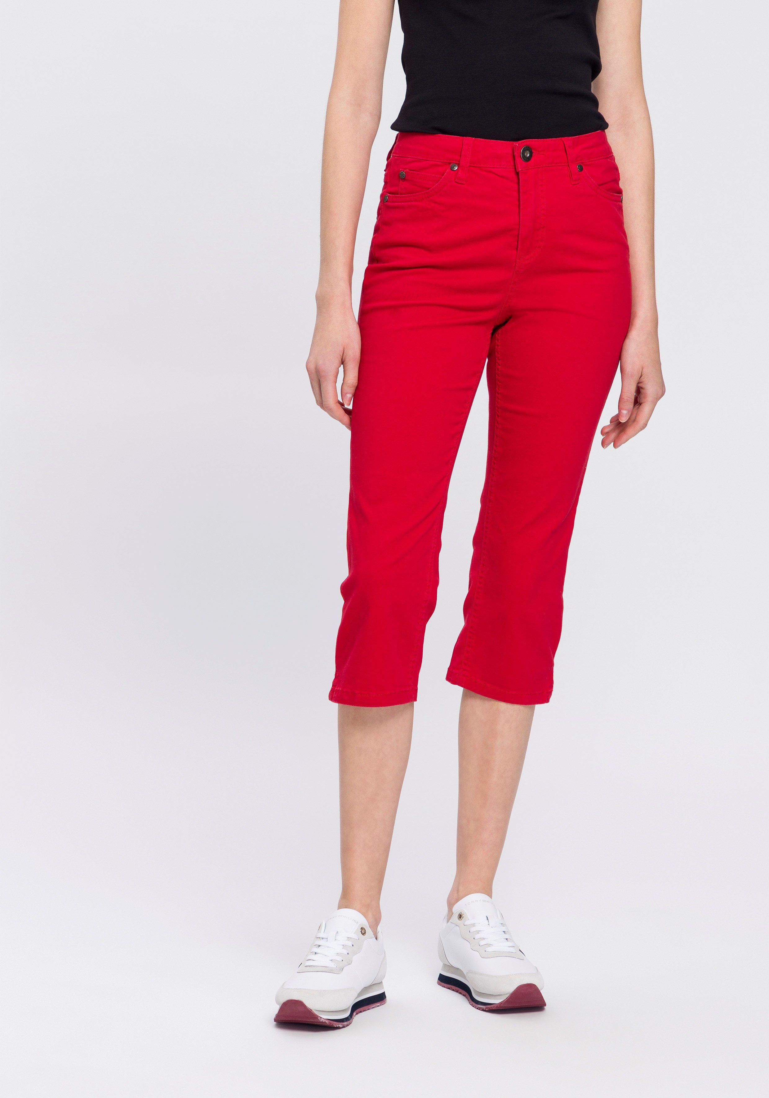 Arizona Caprijeans red Comfort-Fit