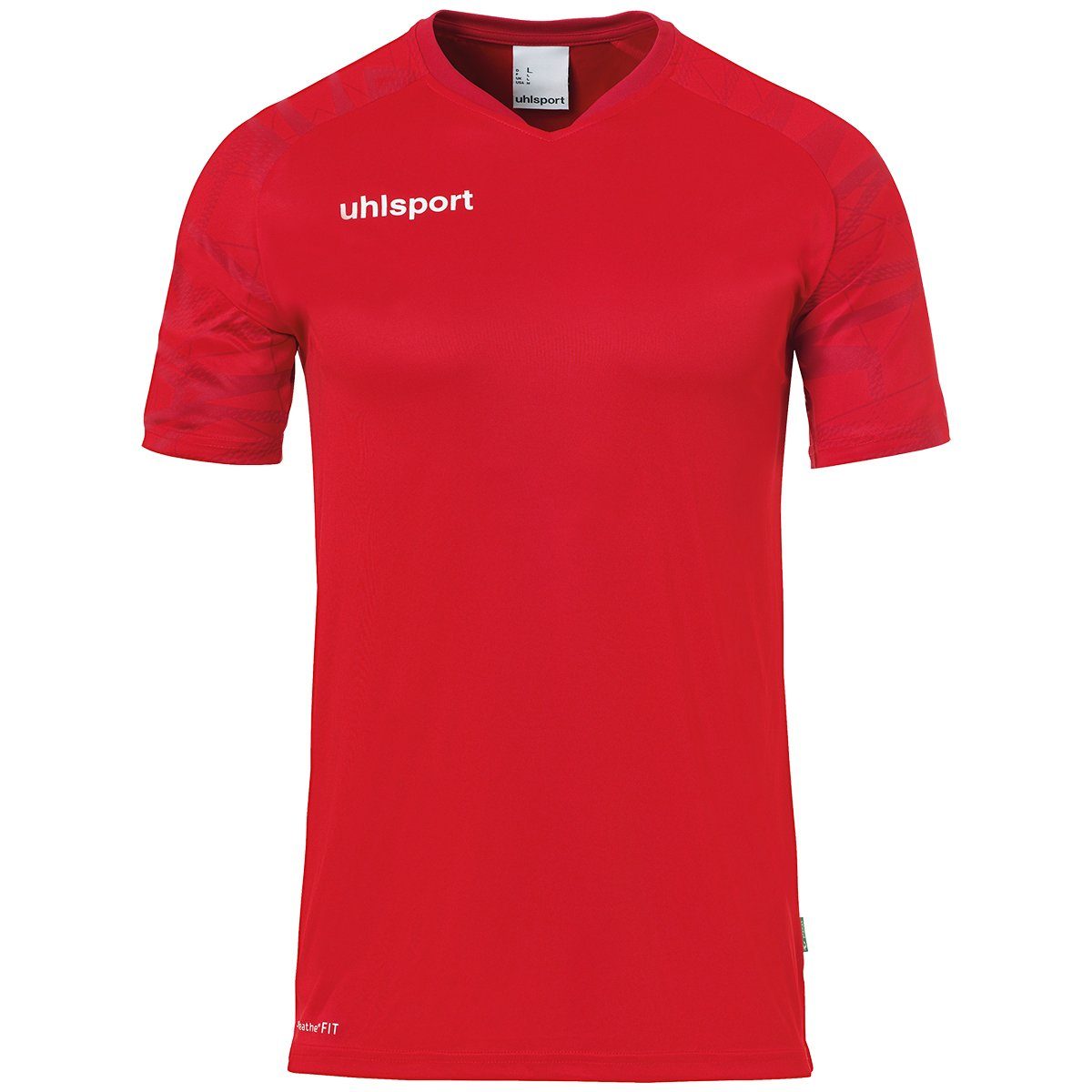 atmungsaktiv KURZARM rot/weiß Trainingsshirt 25 Trainings-T-Shirt uhlsport GOAL TRIKOT uhlsport