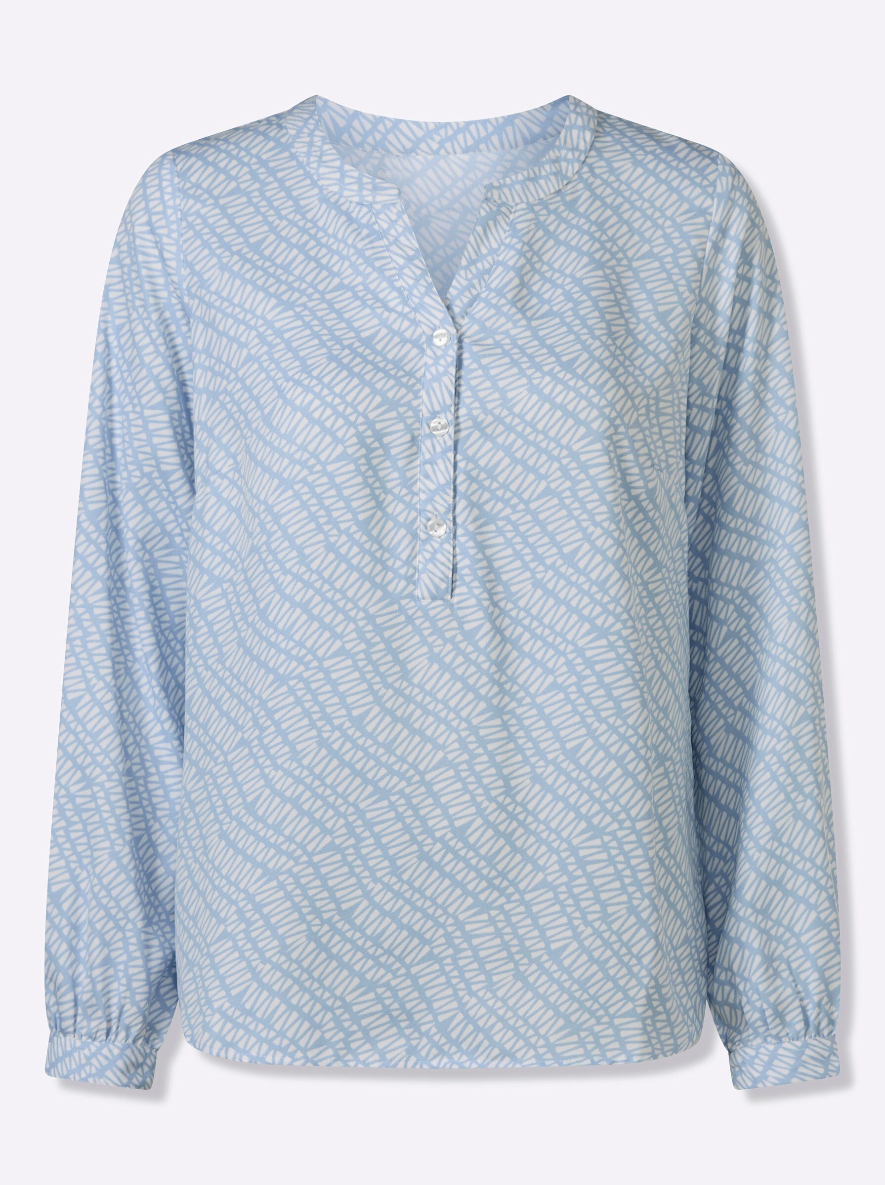Klassische Bluse Druckbluse Langarm