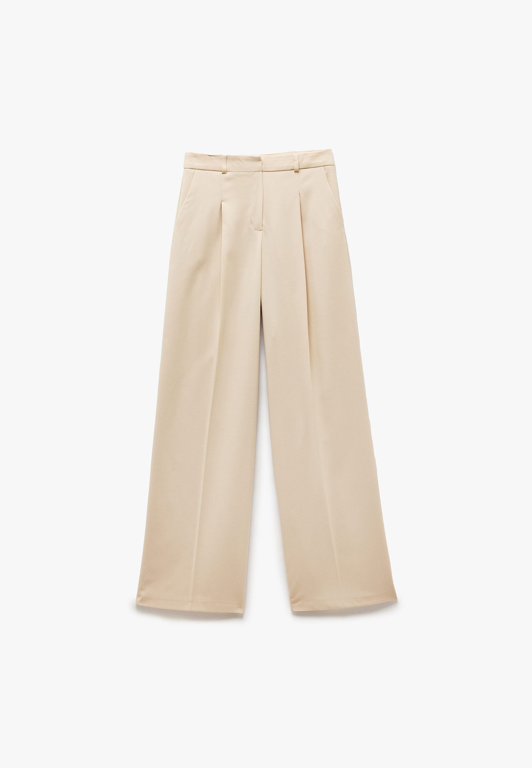 Palazzohose Hohe Leibhöhe Wide Leg Palazzohose