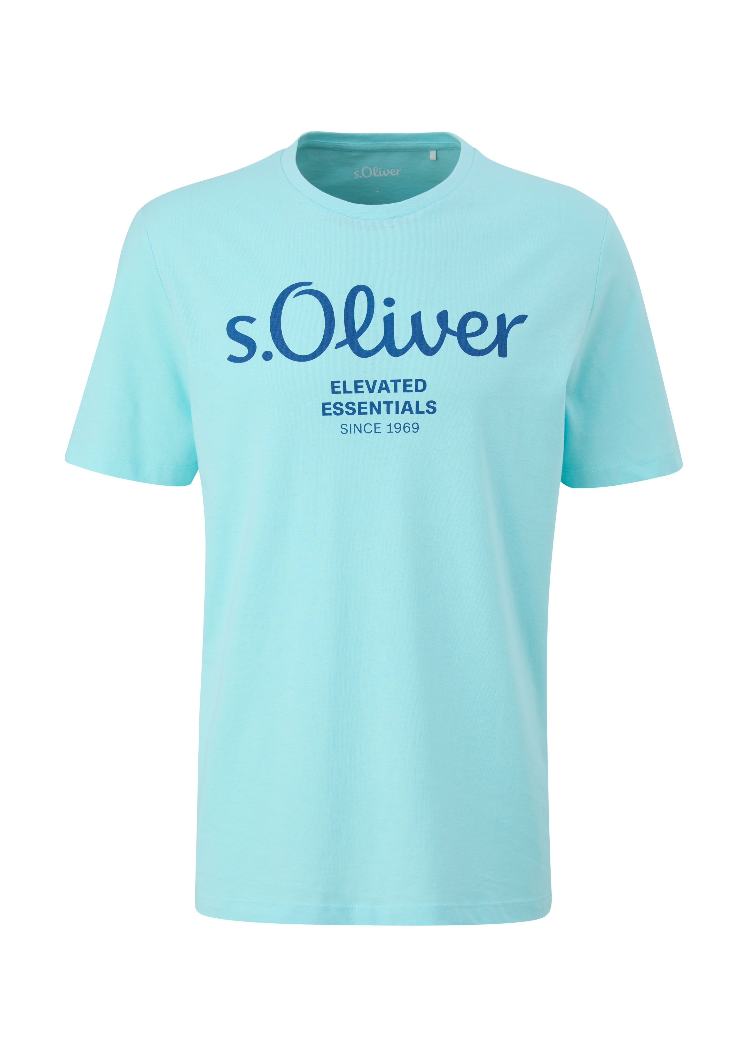 s.Oliver Kurzarmshirt T-Shirt mit Logo-Print Artwork günstig online kaufen