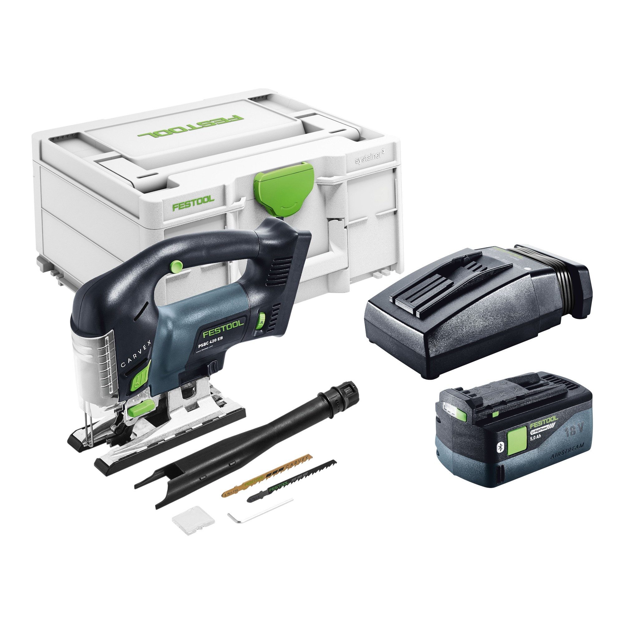 FESTOOL Kompakt-Handkreissäge PSBC 420 EB-Basic 18 V 120 mm + 1x Akku 5,0 Ah + Ladegerät