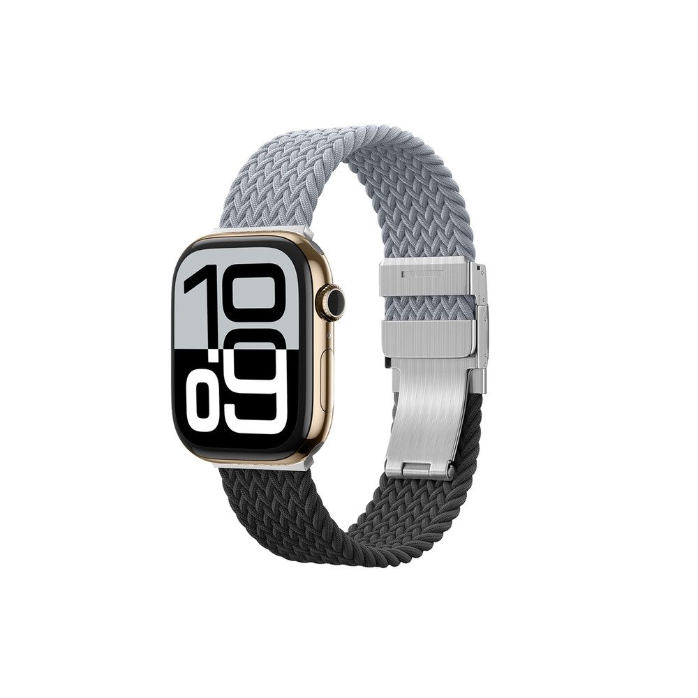 AmazingThing Ersatzarmband Sportarmband Uhrenarmband Watch Spar-Set, 2-tlg., 130-200 mm flexibel, 2er-Set, Nylon-Geflecht, MagniFit, für Apple Watch