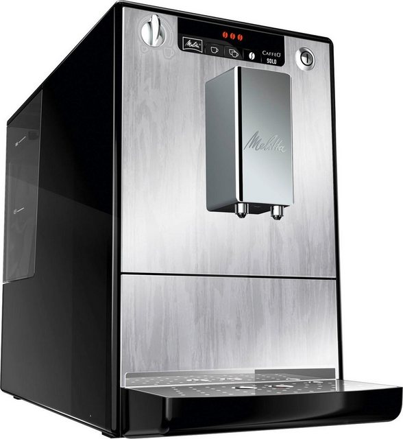 Melitta Kaffeevollautomat Solo® E 950-111, Organic Silver, Perfekt für Café crème & Espresso, nur 20cm breit