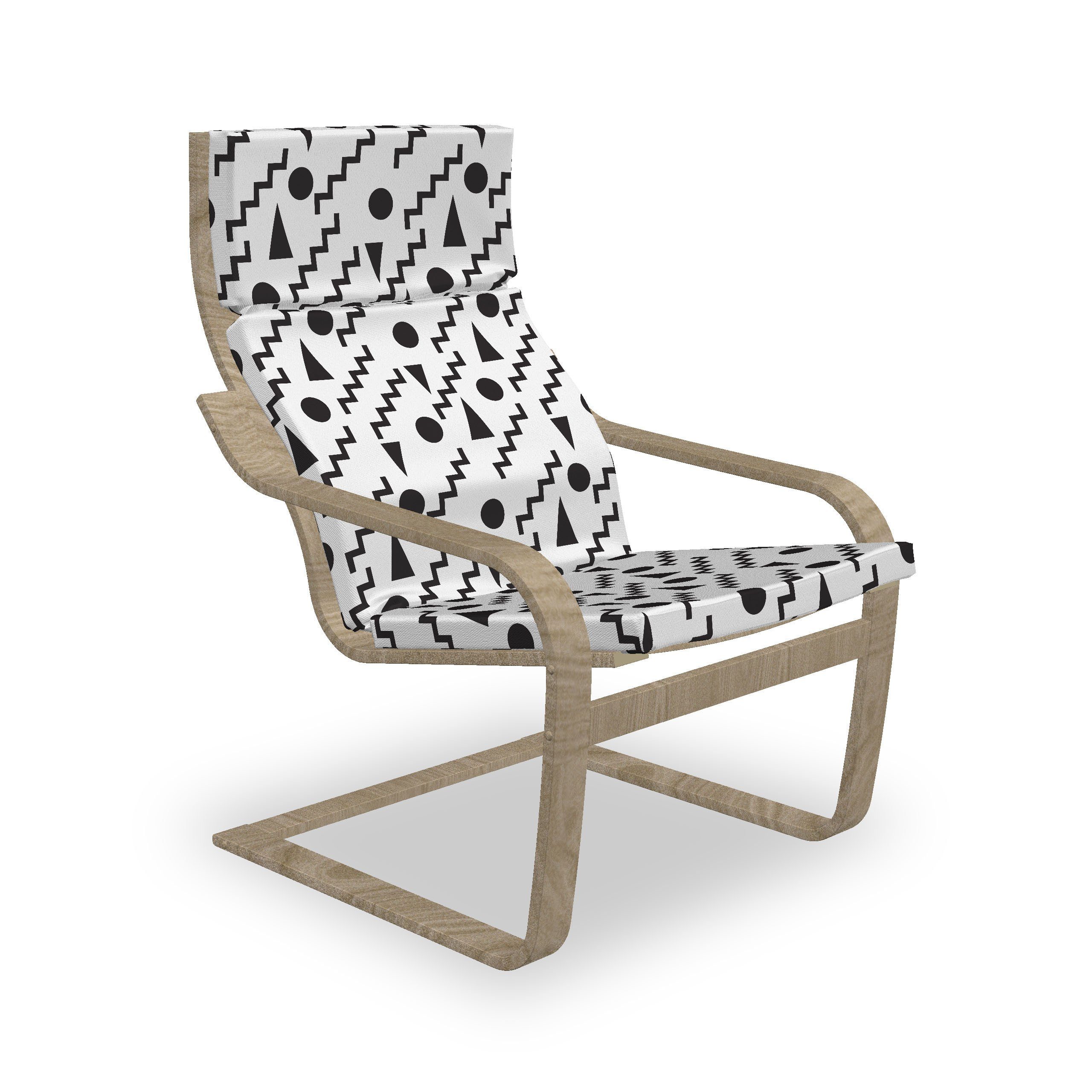 Abakuhaus Stuhlkissen Sitzkissen mit Stuhlkissen mit Hakenschlaufe und Reißverschluss, Geometrisch Moderne geometrische Motive