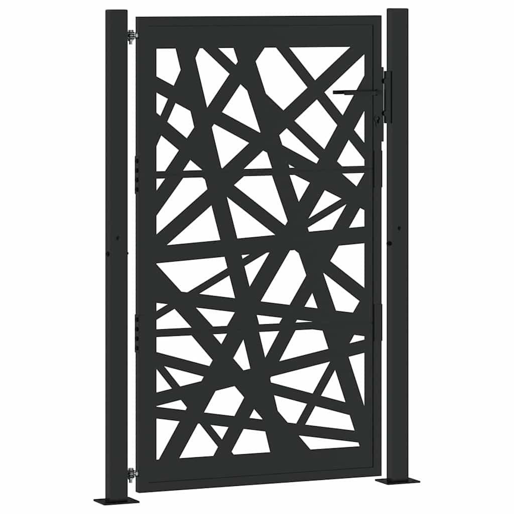 vidaXL Gartentor Gartentor Schwarz 100x150 cm Stahl Leichtes Design