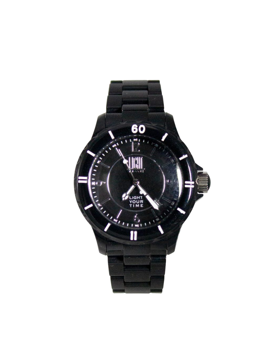 Quarzuhr Armbanduhr Herren Kunststoff Datum Schwarz L116BLK