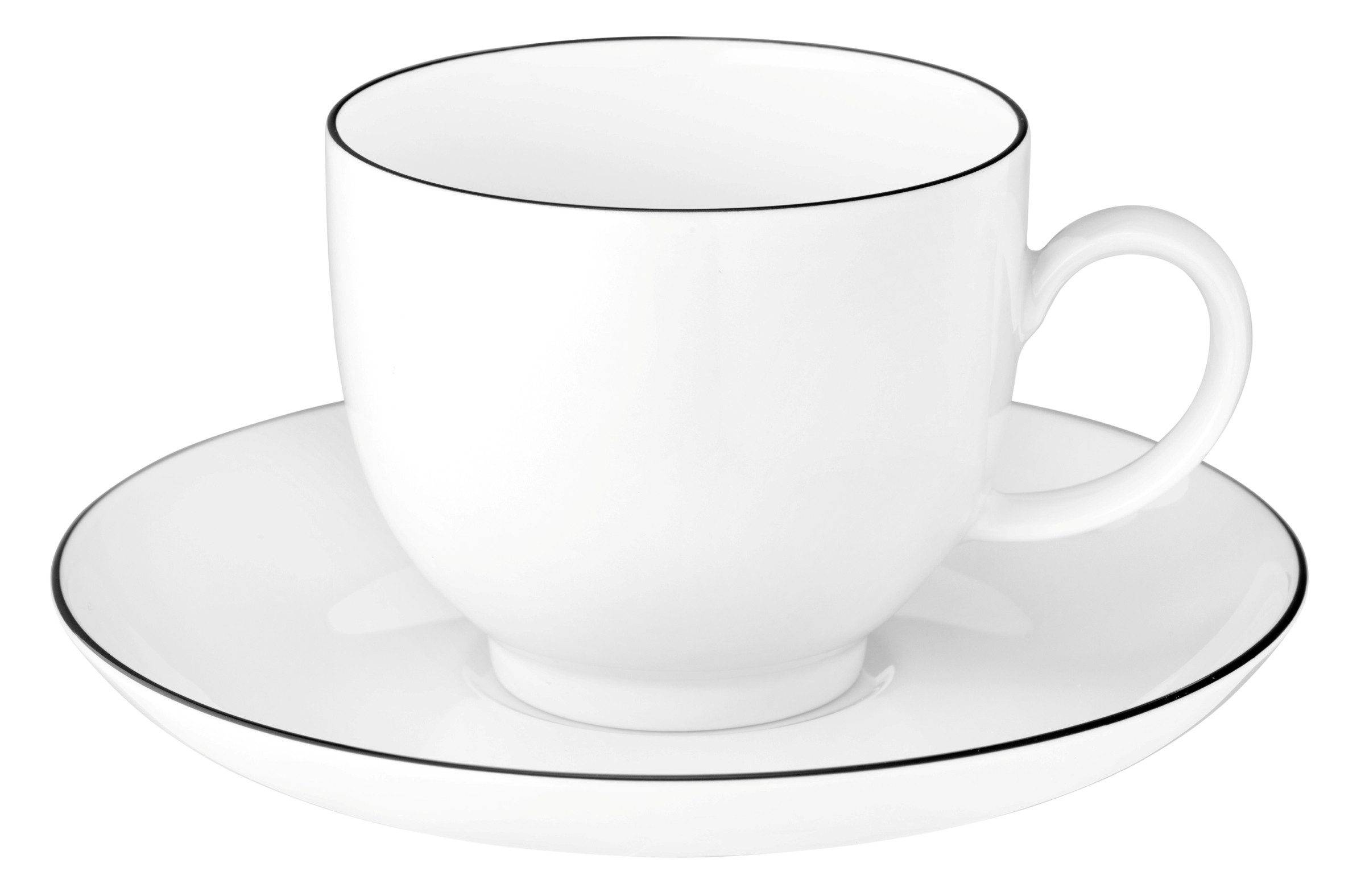 Seltmann Weiden Espressotasse Lido Black Line, 1-tlg., Porzellan, Espressoobertasse 0,09 l