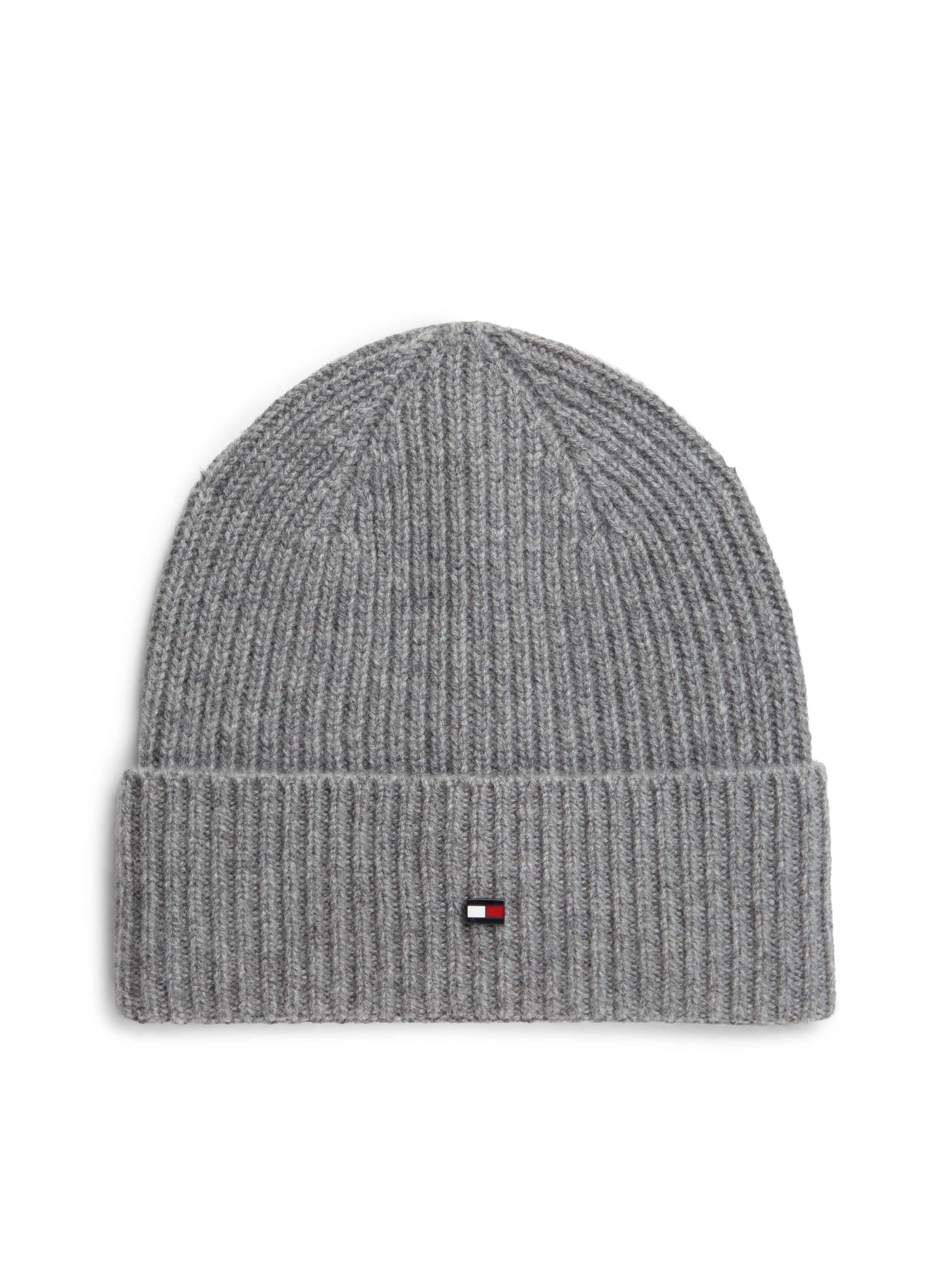 Tommy Hilfiger Strickmütze FLAG CASHMERE BEANIE One size mit Markenlogo
