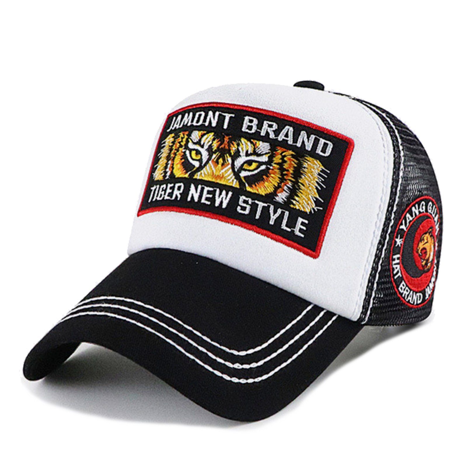 Sporty Trucker Cap Tiger Retro Trucker Mesh Cap Baseballcap seitlicher Patc günstig online kaufen