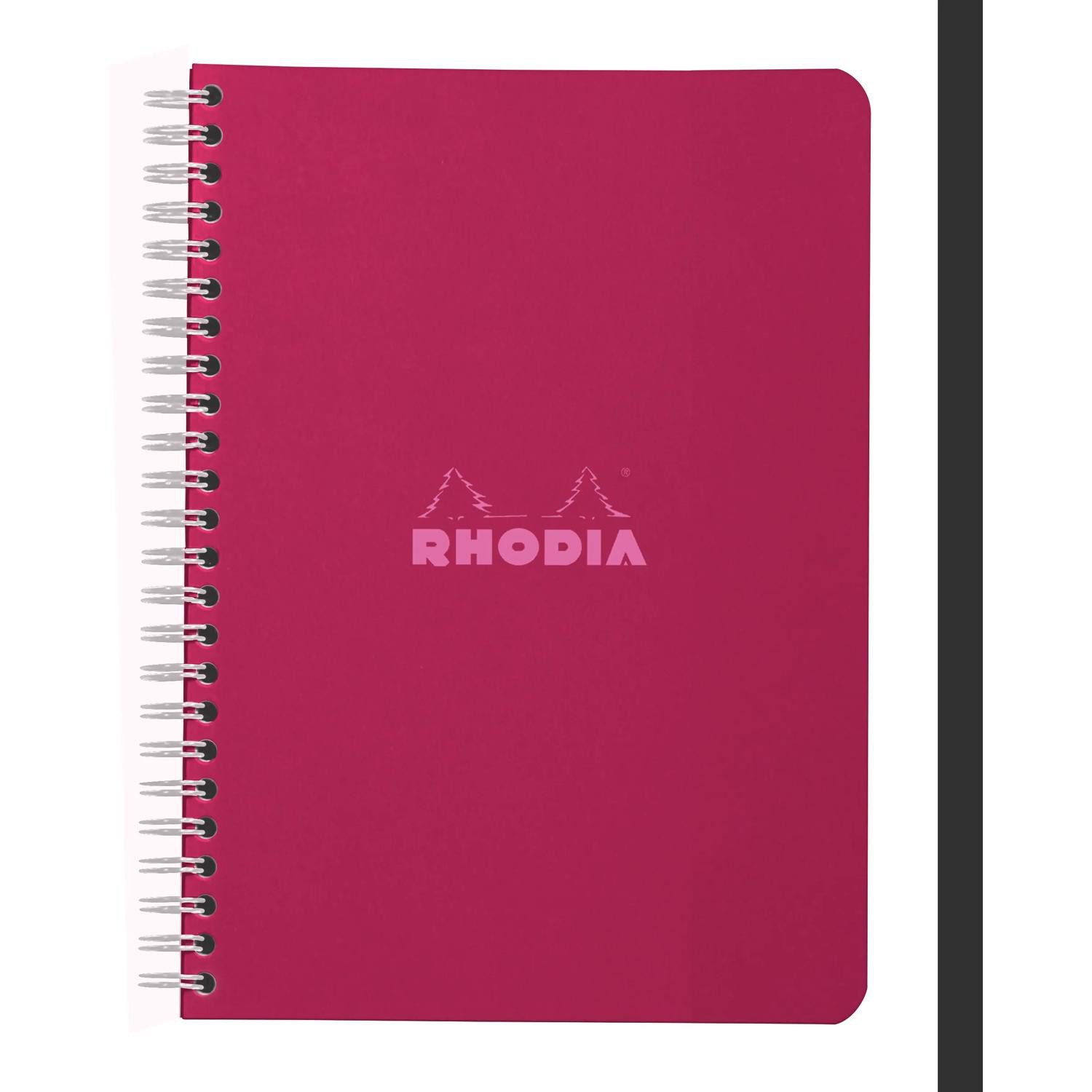 Rhodia Notizheft 10x Rhodia Notizbuch A5 Pflaum Lin 60Bl 118124C, Spiralbuch