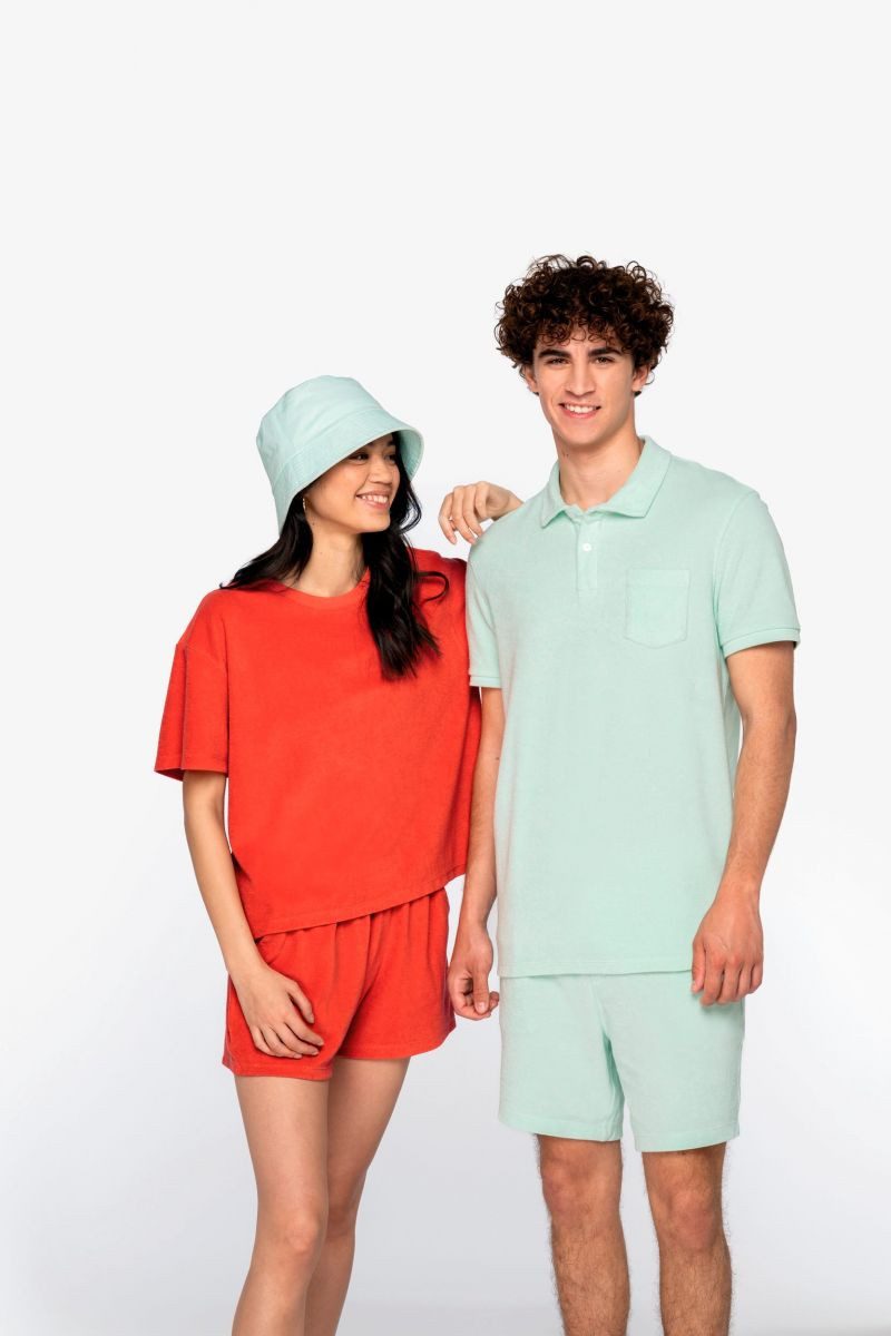 Native Spirit Poloshirt Umweltfreundliches Herren-Polohemd aus Frottee