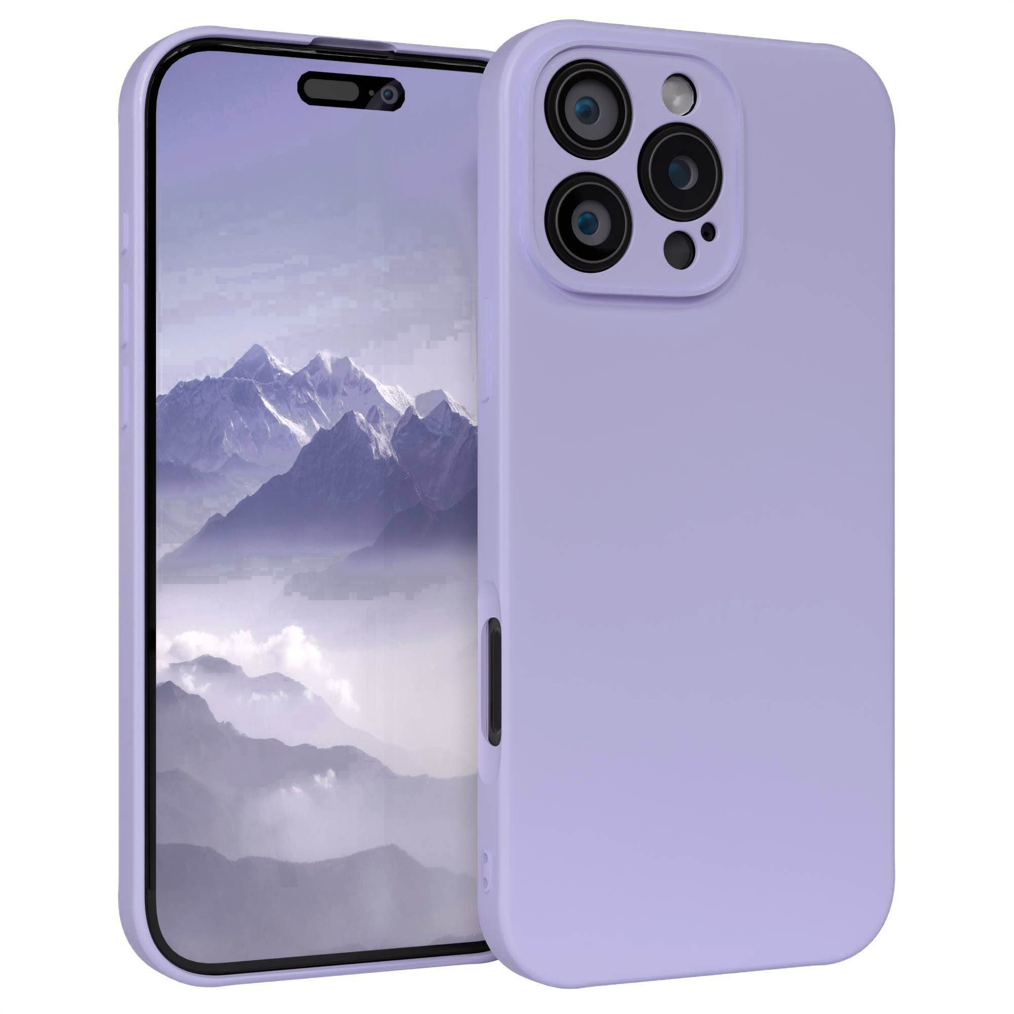 EAZY CASE Handyhülle für Apple iPhone 16 Pro Max Hülle Silikon 6,9 Zoll, Silikonhülle stoßfest Smart Slimcover Case Dünn Blau Lila