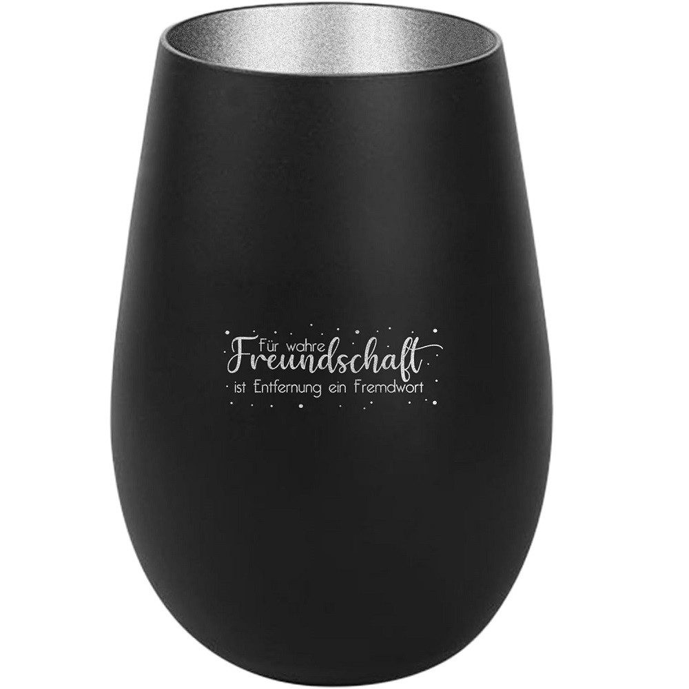 Der Porzellan-Laden Windlicht Personalisiertes Windlicht: 'Für wahre Freundschaft ist Entfernung