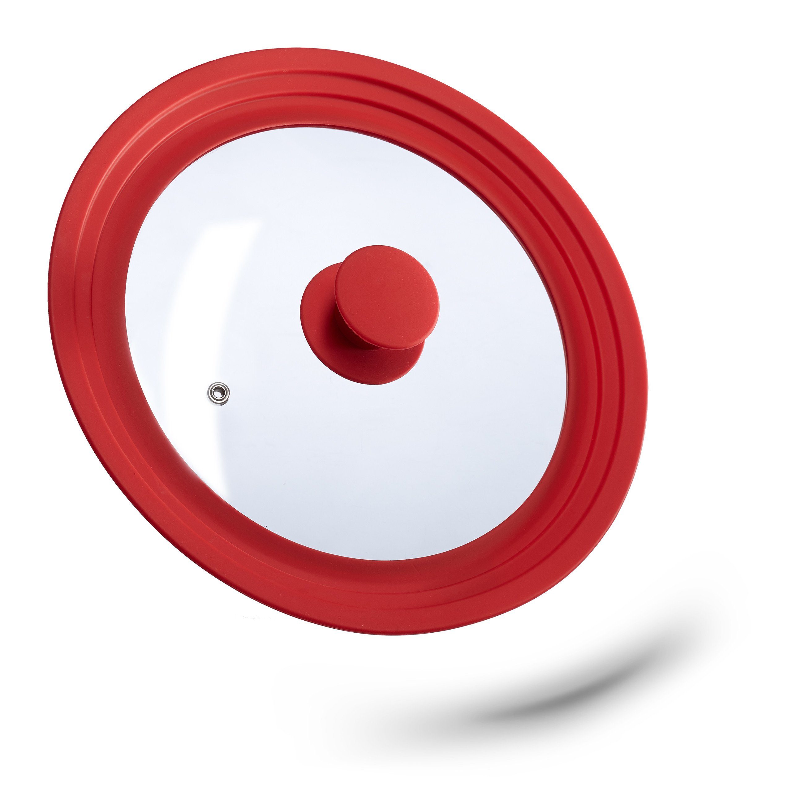 relaxdays Крышка кастрюли 2x Universal Крышка кастрюли 22-26 cm rot