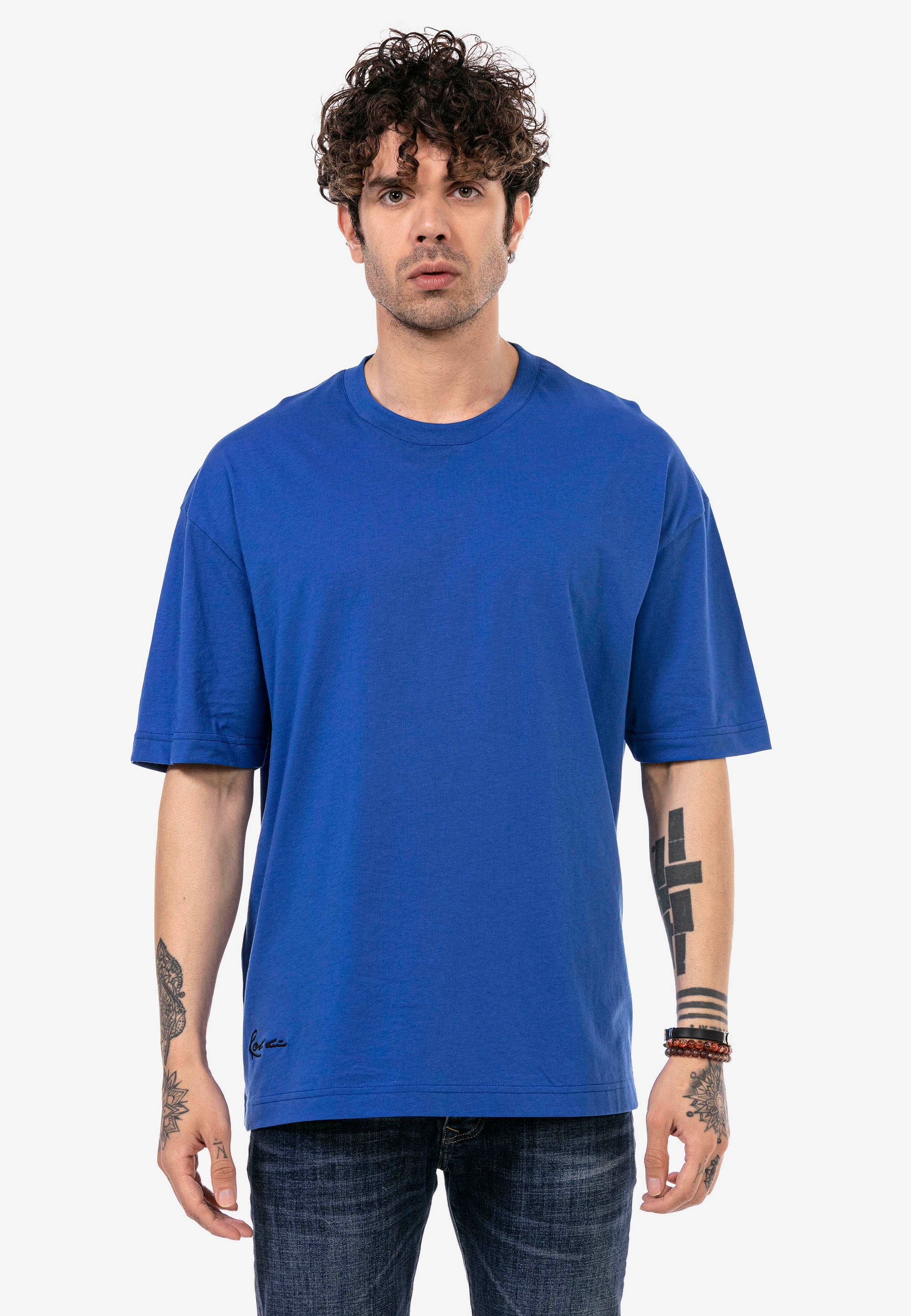 RedBridge T-Shirt im angesagten Oversize-Schnitt blau