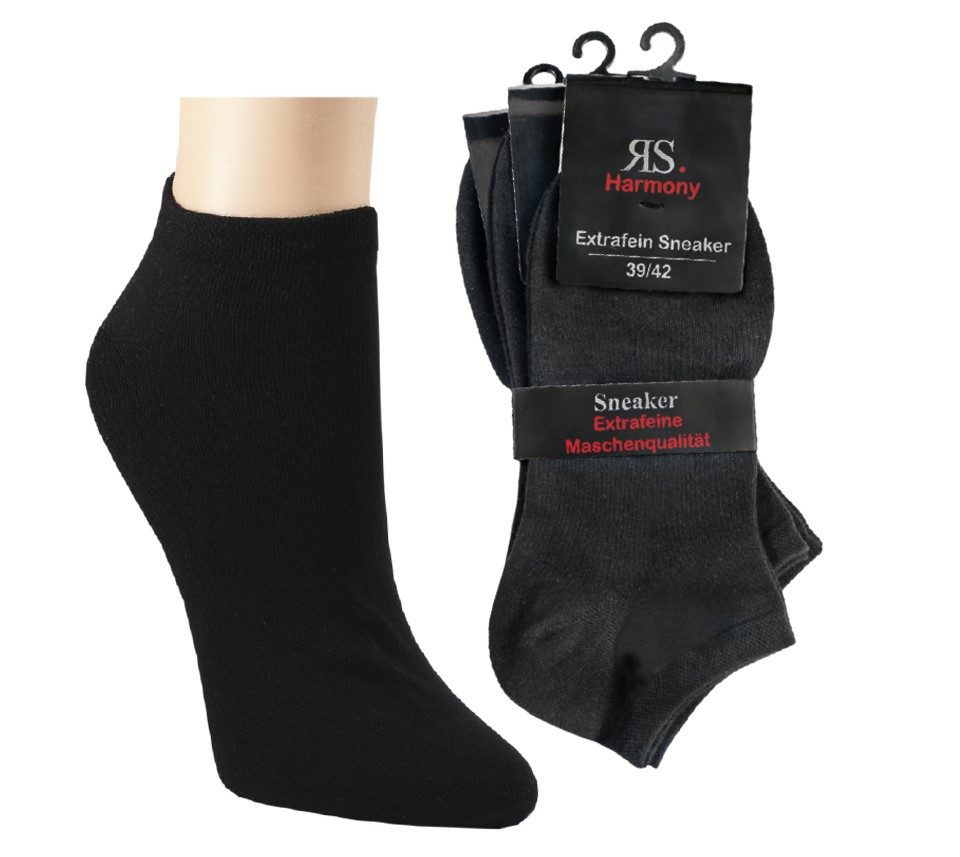 RS Harmony Socken 3 Paar RS. Harmony 15021 Sneaker schwarz 35-38, 39-42