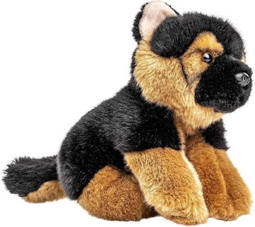 Uni-Toys Kuscheltier Dt. Schäferhund Welpe, sitzend - Höhe 20 cm - Plüsch-Hund - Plüschtier, zu 100 % recyceltes Füllmaterial